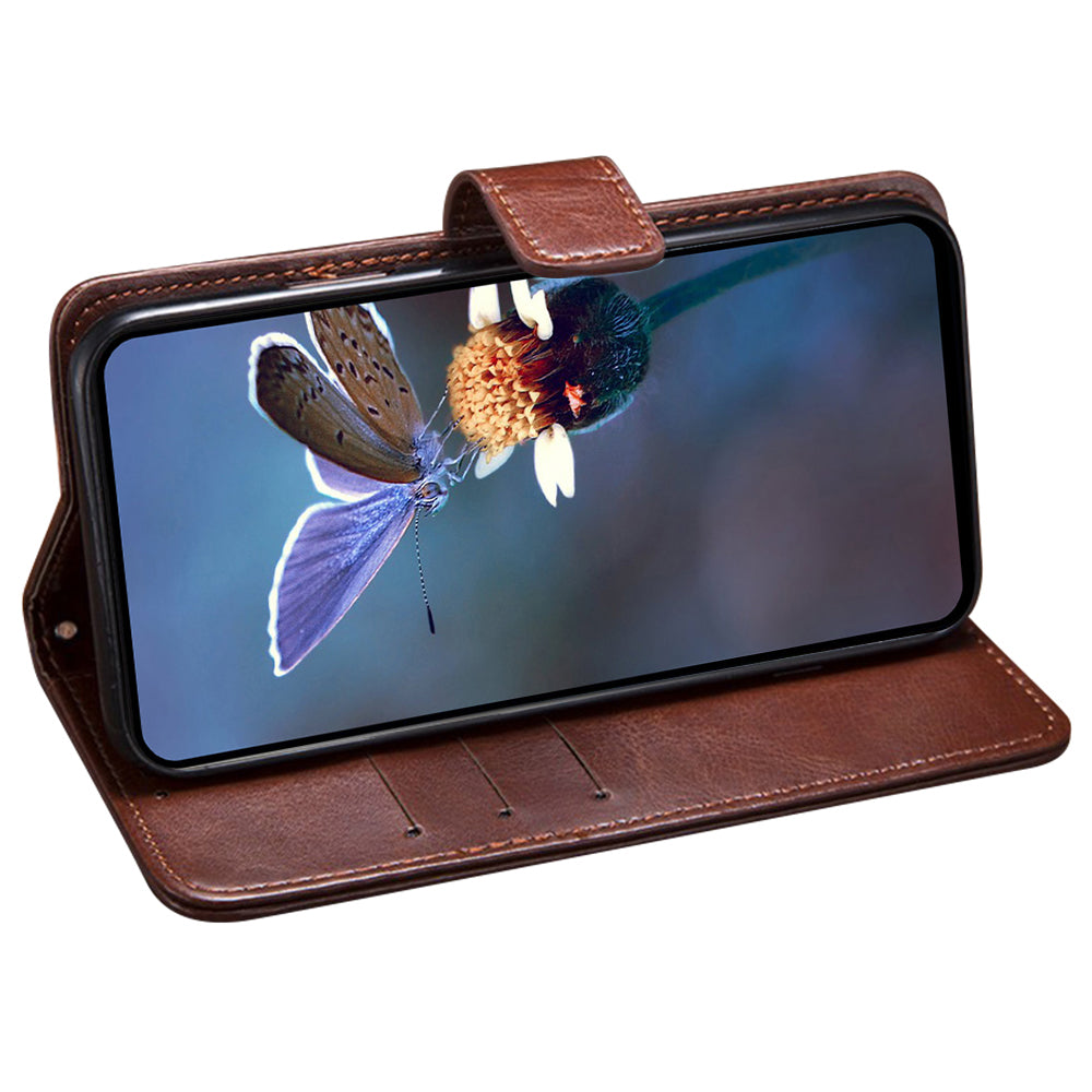 IDEWEI For vivo V30 5G Case Crazy Horse Card Holder PU Leather Stand Phone Cover