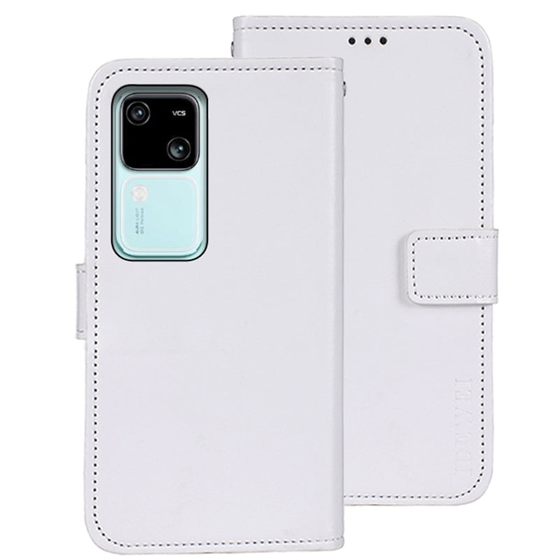 IDEWEI For vivo V30 5G Case Crazy Horse Card Holder PU Leather Stand Phone Cover