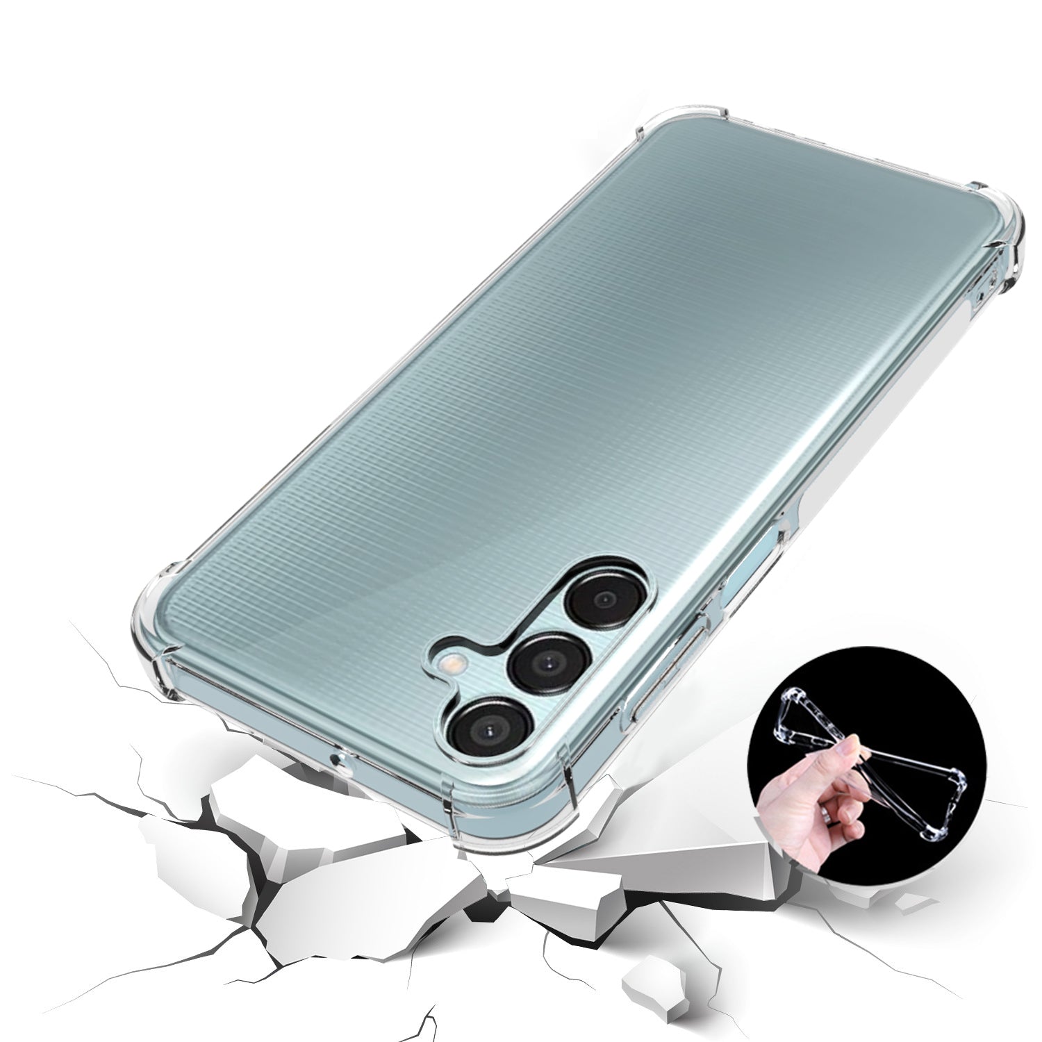 For Samsung Galaxy M15 5G / F15 5G Case Non-slip Drop-proof Clear TPU Smartphone Cover