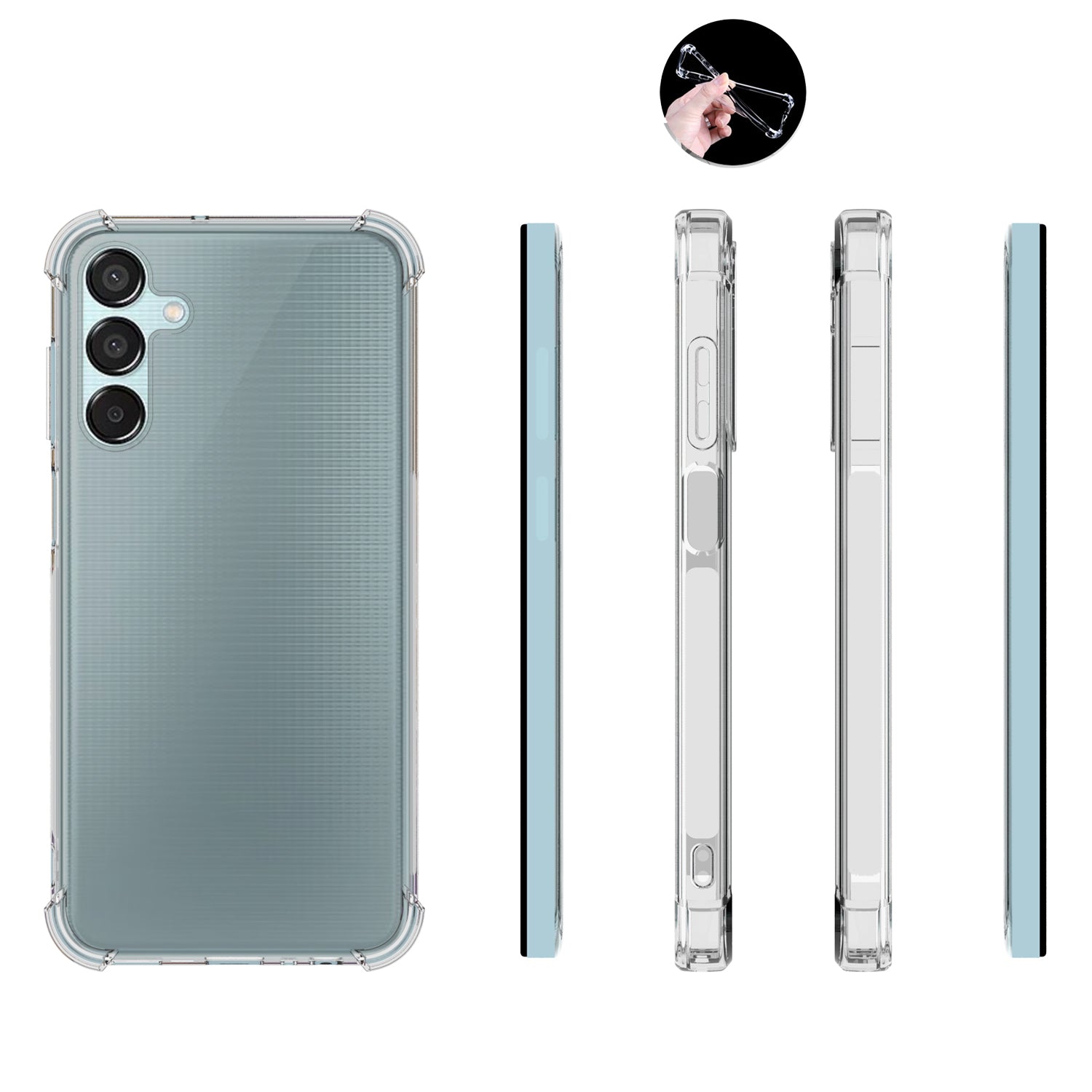 For Samsung Galaxy M15 5G / F15 5G Case Non-slip Drop-proof Clear TPU Smartphone Cover