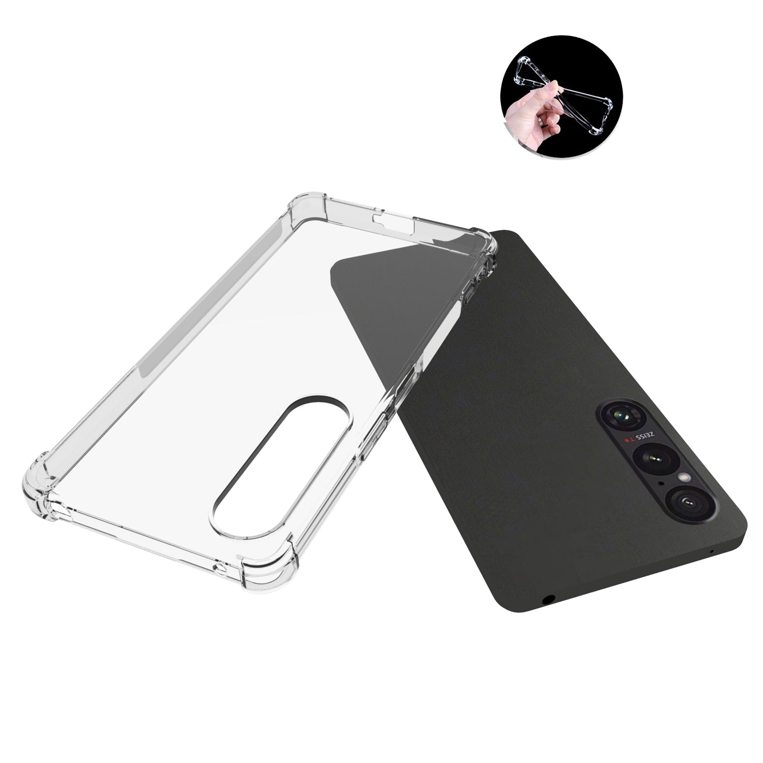 For Sony Xperia 1 VI Clear Cell Phone Case Anti-drop Flexible TPU Back Cover