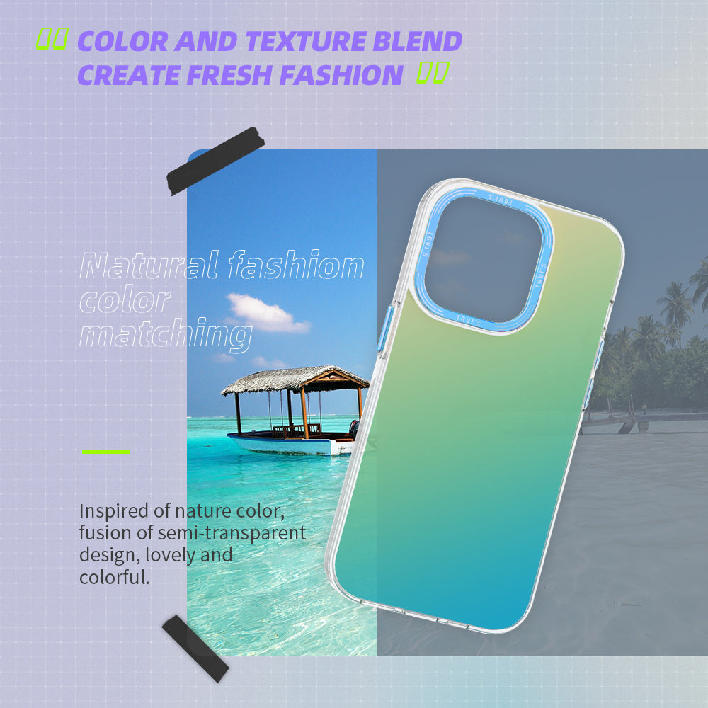 TGVI'S Grace Series For iPhone 14 Pro Phone Case Metal Camera Frame TPU Protective Cover