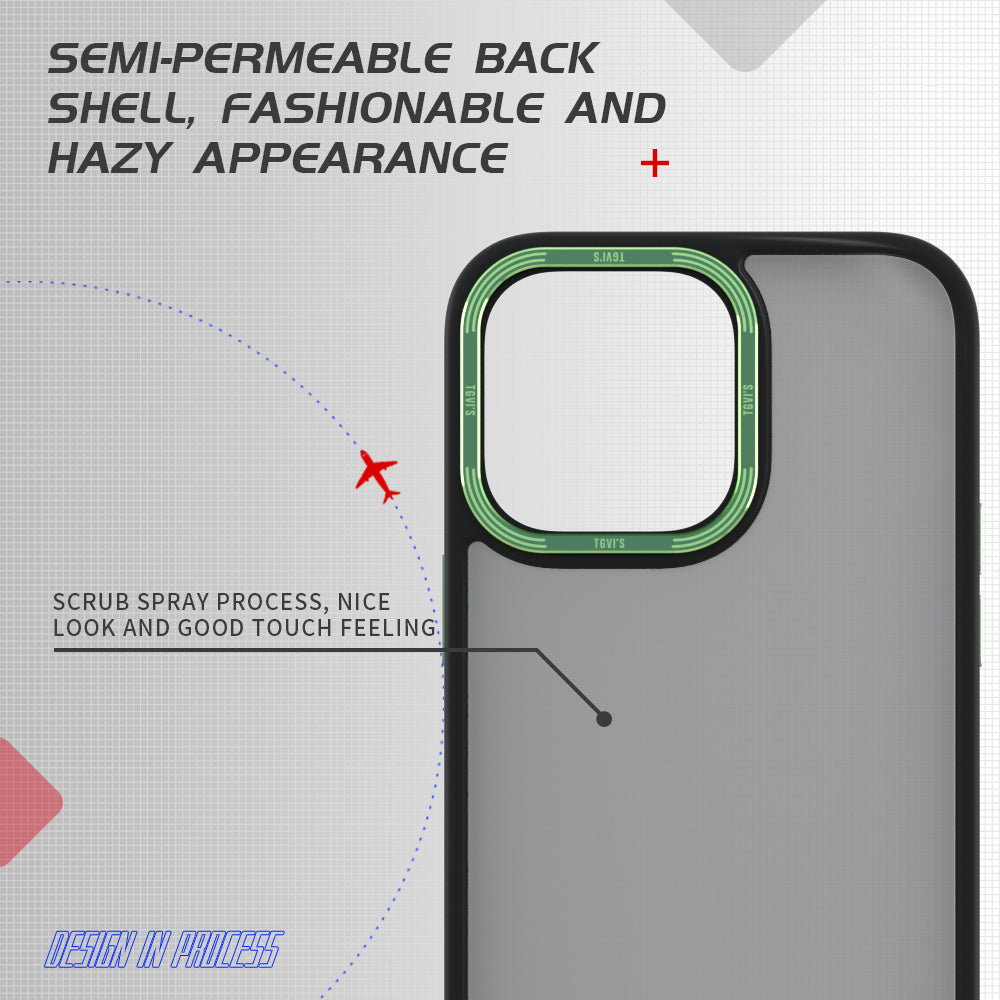 TGVI'S Vibrant Series For iPhone 14 Pro Max Case Metal Camera Ring PC+TPU Phone Cover