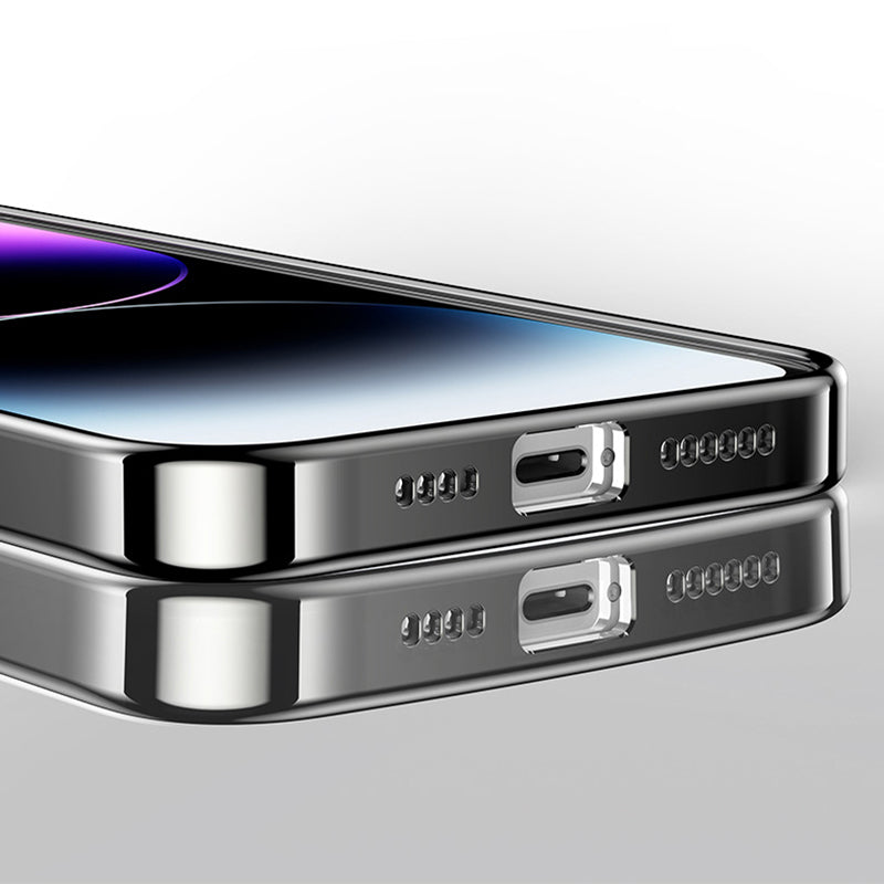For iPhone 13 Pro Cell Phone Cases Electroplating PC+TPU Back Cover with Lens Film