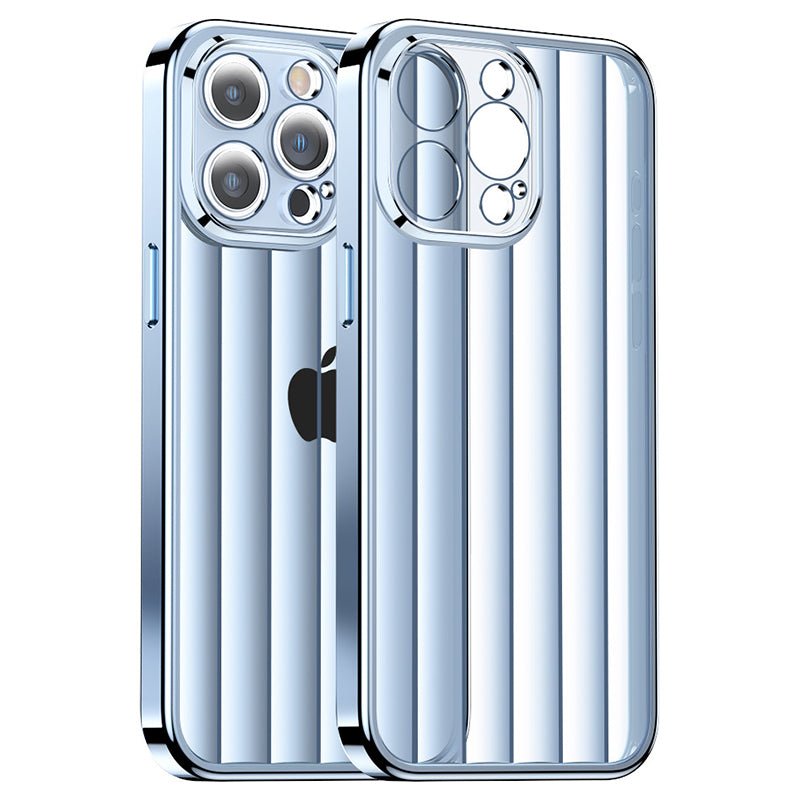 For iPhone 13 Pro Cell Phone Cases Electroplating PC+TPU Back Cover with Lens Film