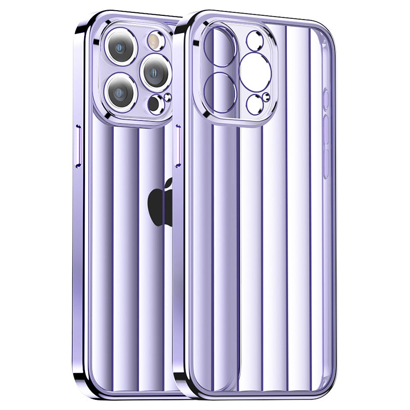 For iPhone 13 Pro Cell Phone Cases Electroplating PC+TPU Back Cover with Lens Film