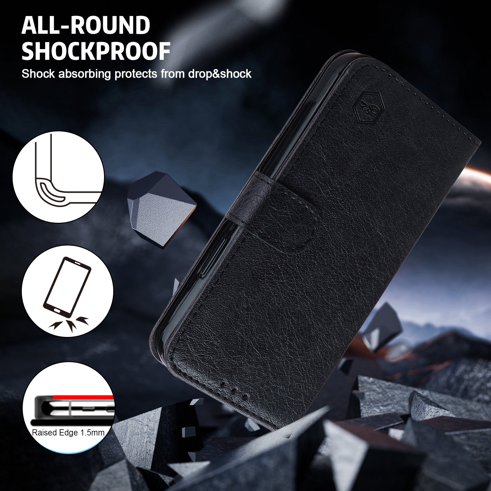 For Google Pixel 9 Case Anti-scratch Solid Color Leather Folio Wallet Phone Cover