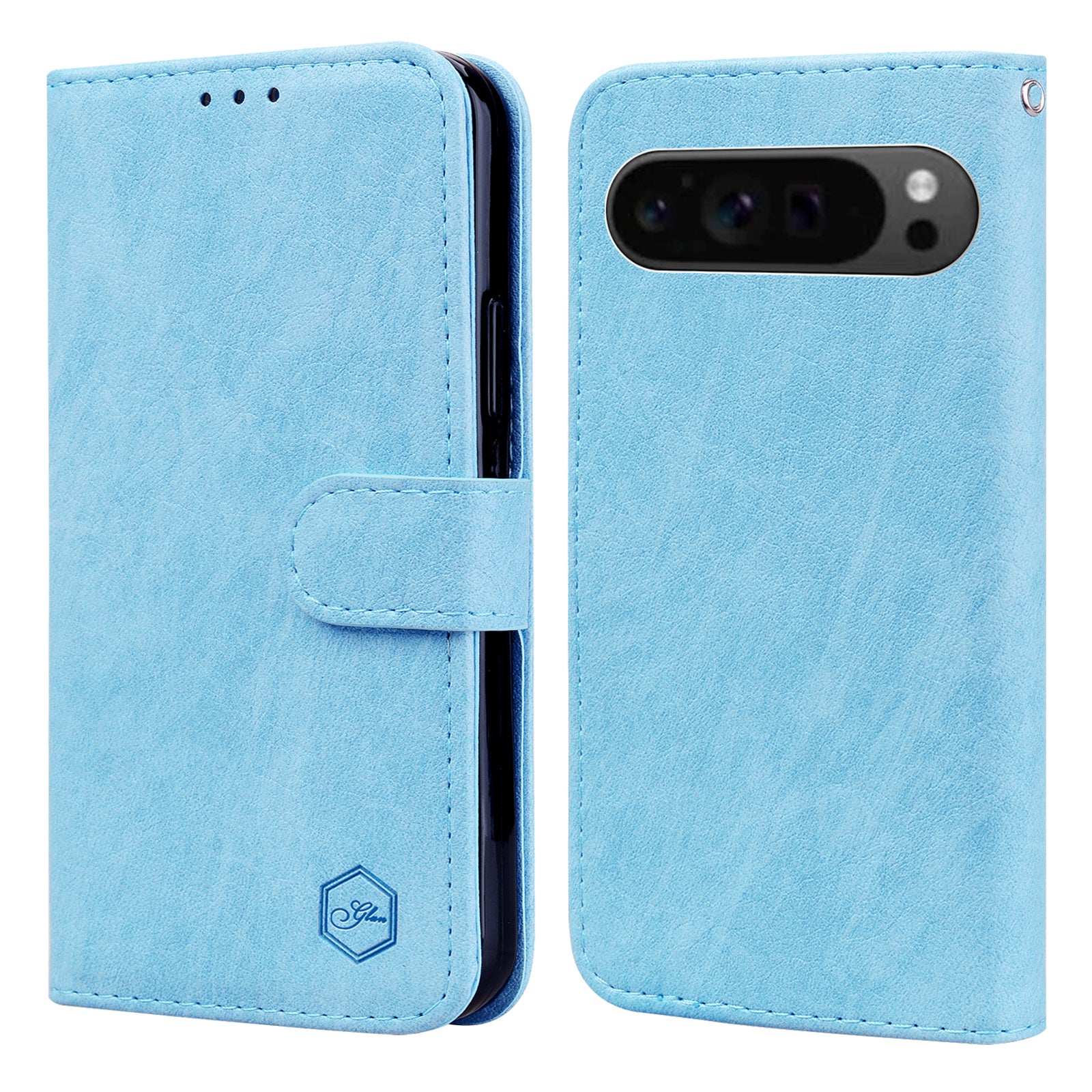 For Google Pixel 9 Case Anti-scratch Solid Color Leather Folio Wallet Phone Cover