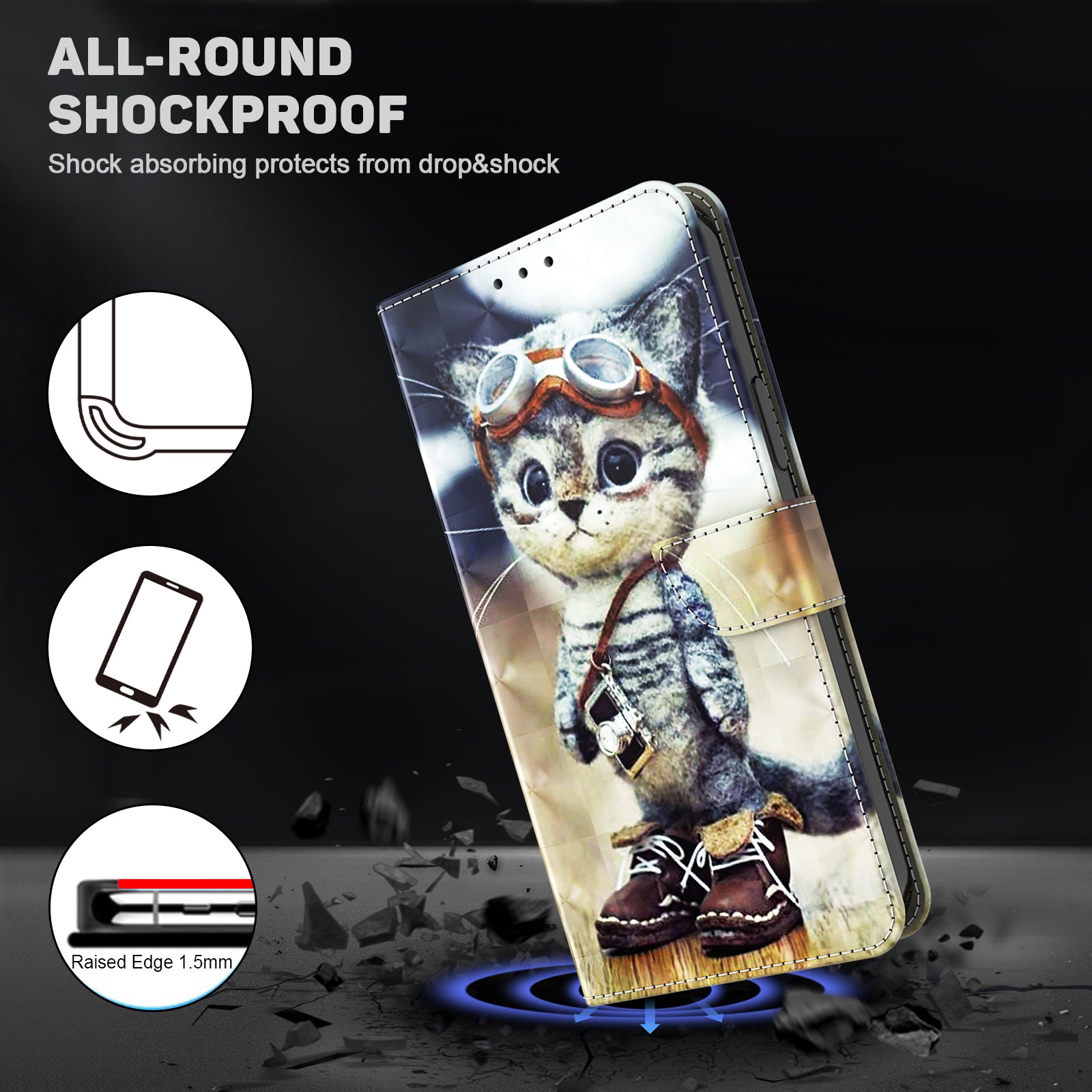 For Google Pixel 9 Case Pattern Printing Phone Leather Cover with Wallet Card Slots