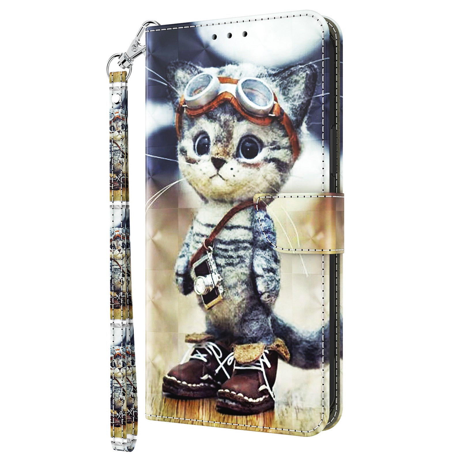 For Google Pixel 9 Case Pattern Printing Phone Leather Cover with Wallet Card Slots