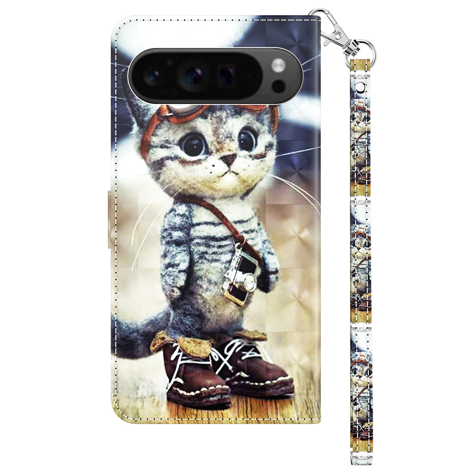 For Google Pixel 9 Case Pattern Printing Phone Leather Cover with Wallet Card Slots