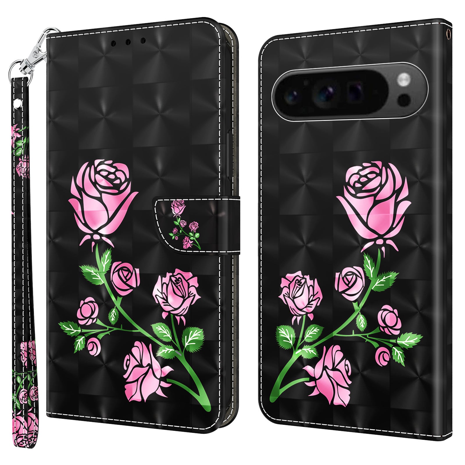 For Google Pixel 9 Case Pattern Printing Phone Leather Cover with Wallet Card Slots
