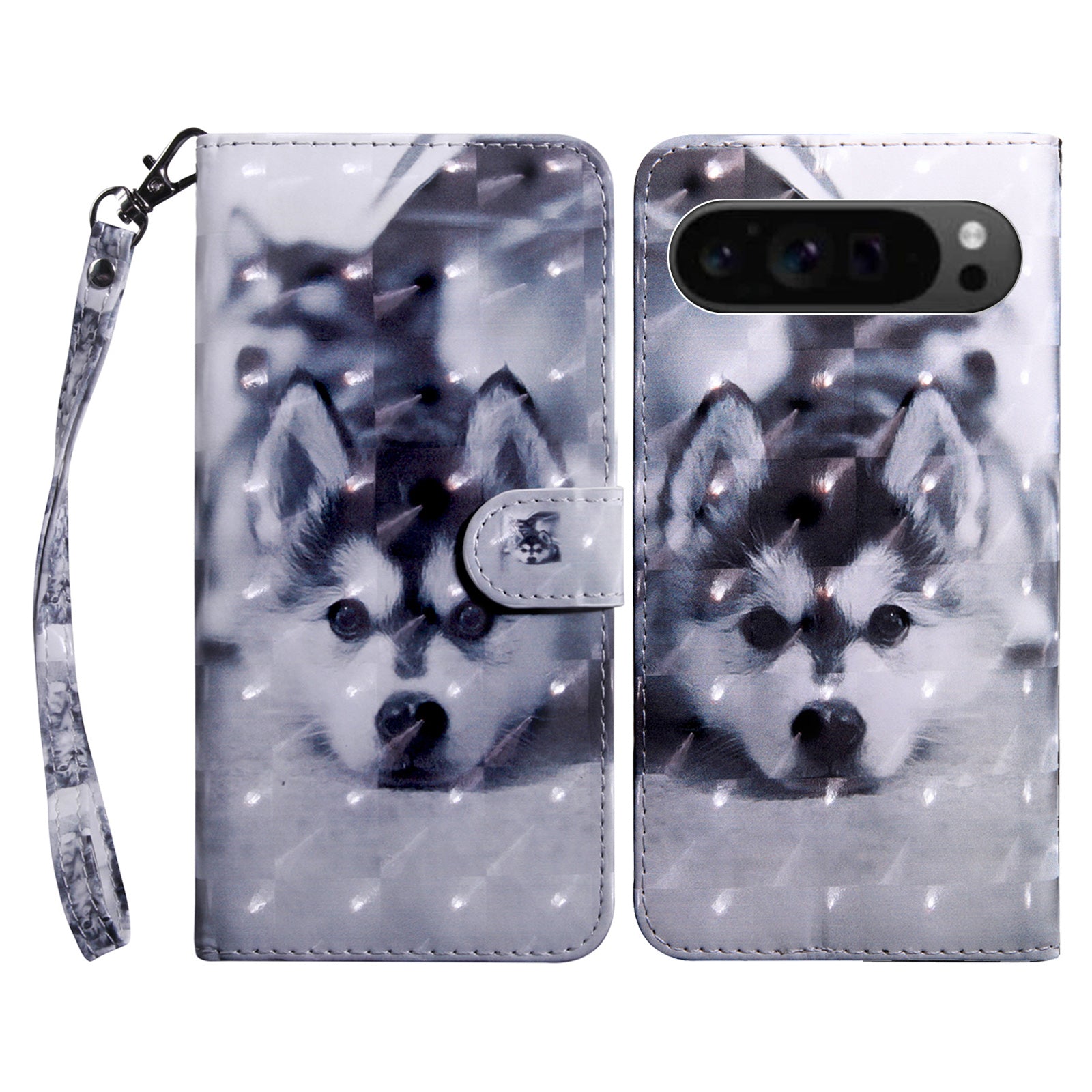 For Google Pixel 9 Case Pattern Printing Phone Leather Cover with Wallet Card Slots