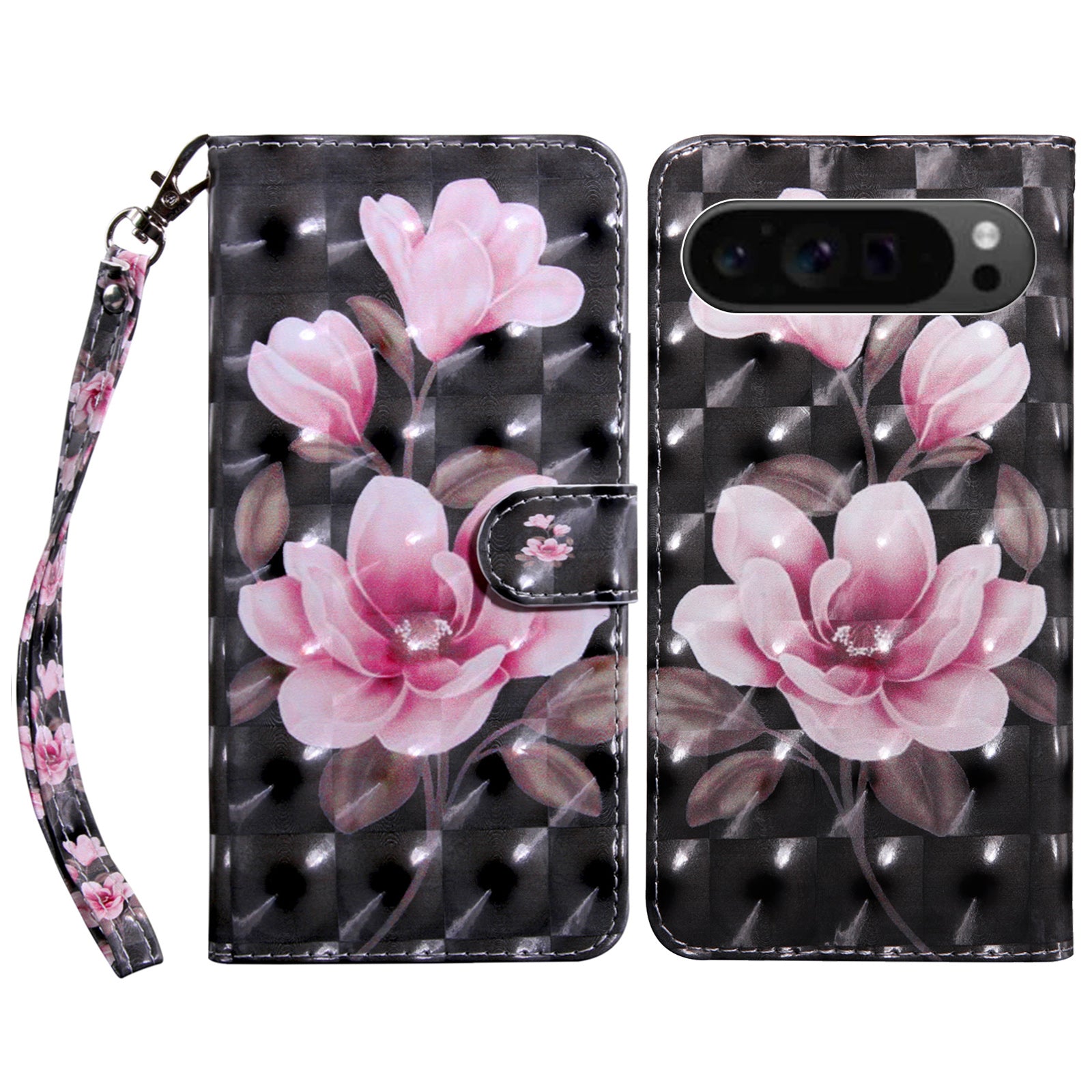 For Google Pixel 9 Case Pattern Printing Phone Leather Cover with Wallet Card Slots
