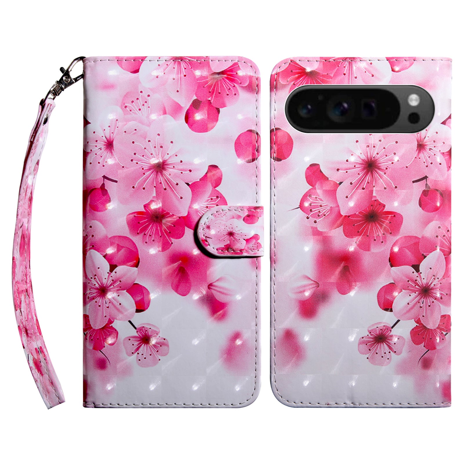 For Google Pixel 9 Case Pattern Printing Phone Leather Cover with Wallet Card Slots