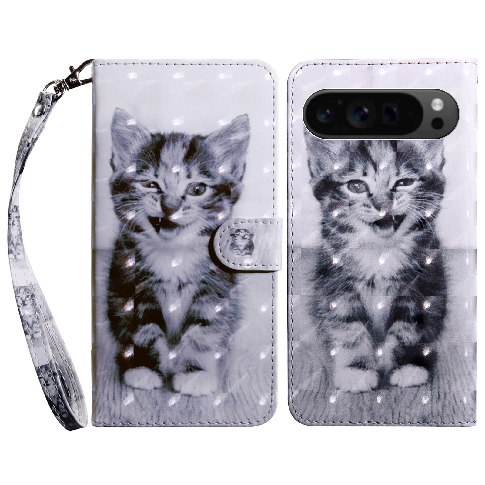 For Google Pixel 9 Case Pattern Printing Phone Leather Cover with Wallet Card Slots