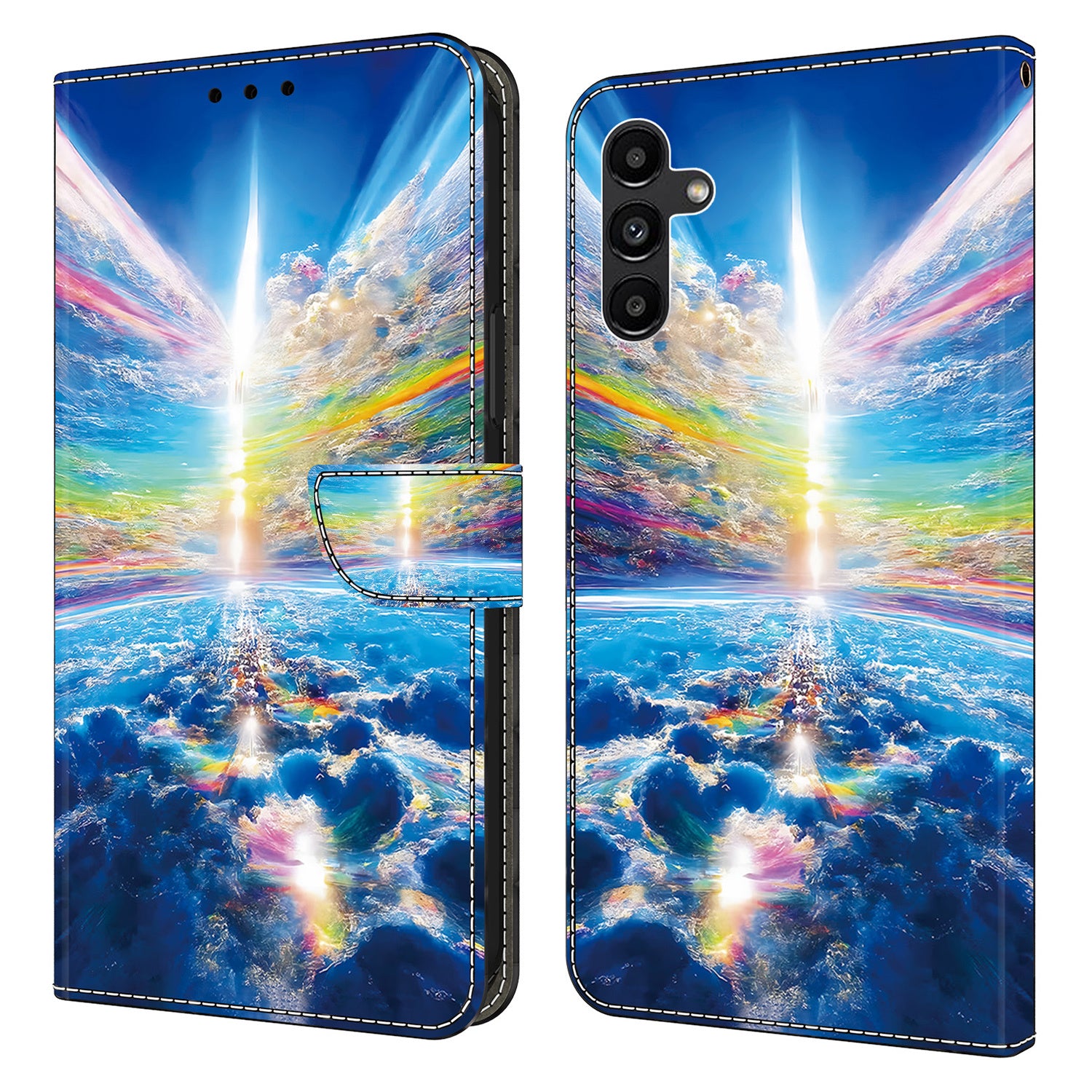 For Samsung Galaxy S24+ Case Pattern PU Leather Wallet Phone Cover with Card Holder