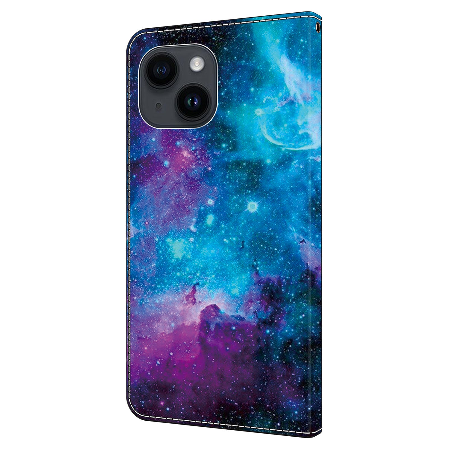 For iPhone 13 6.1 inch Case Pattern Printed Leather Bump Proof Phone Stand Cover