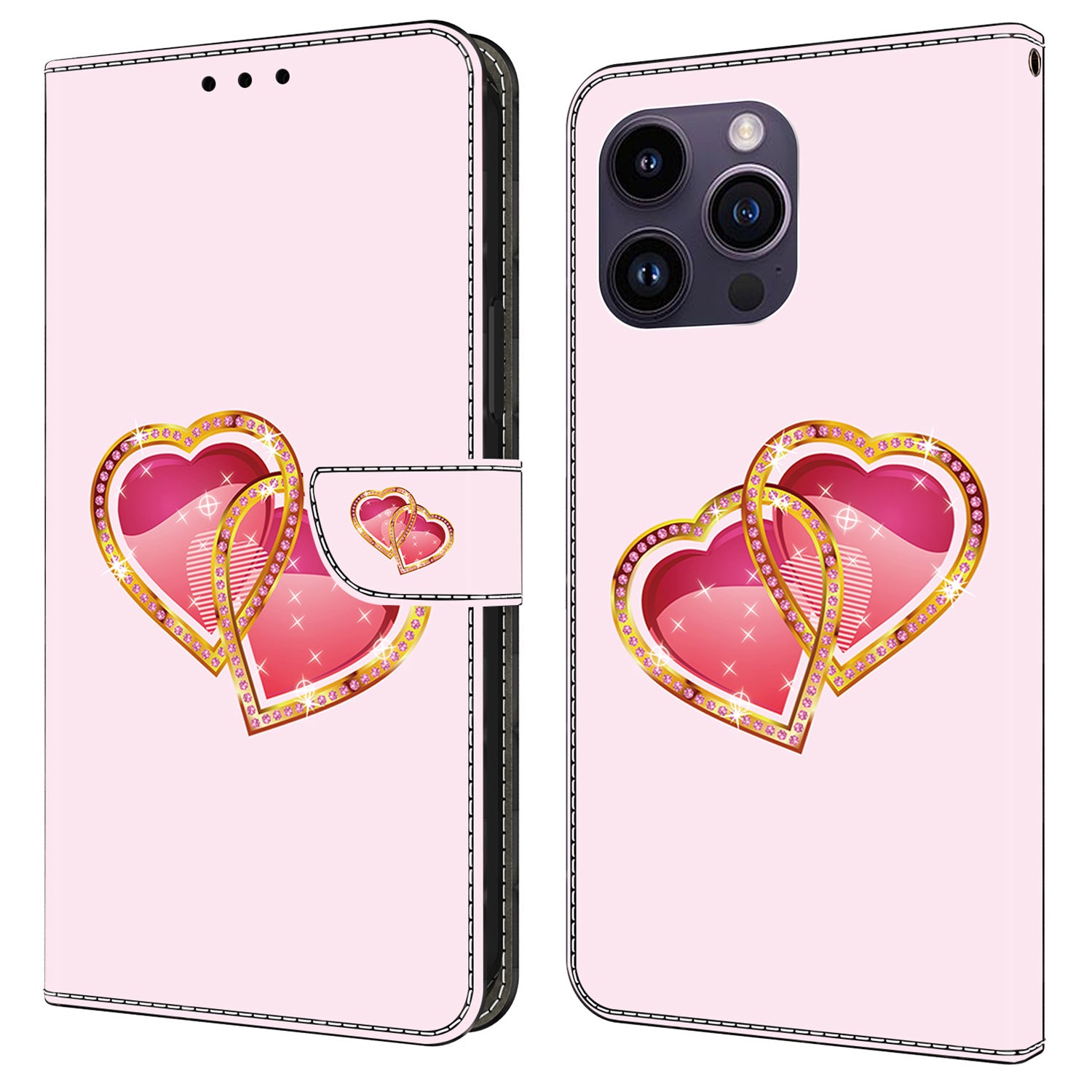 For iPhone 13 Pro Max 6.7 inch Wallet Case Pattern PU Leather Flip Stand Phone Cover