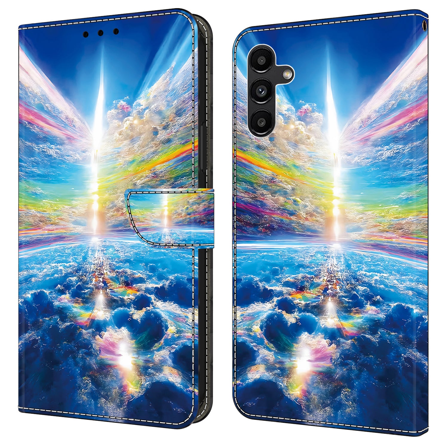 For Samsung Galaxy A55 5G Leather Case Wallet Stand Phone Cover Pattern Printed