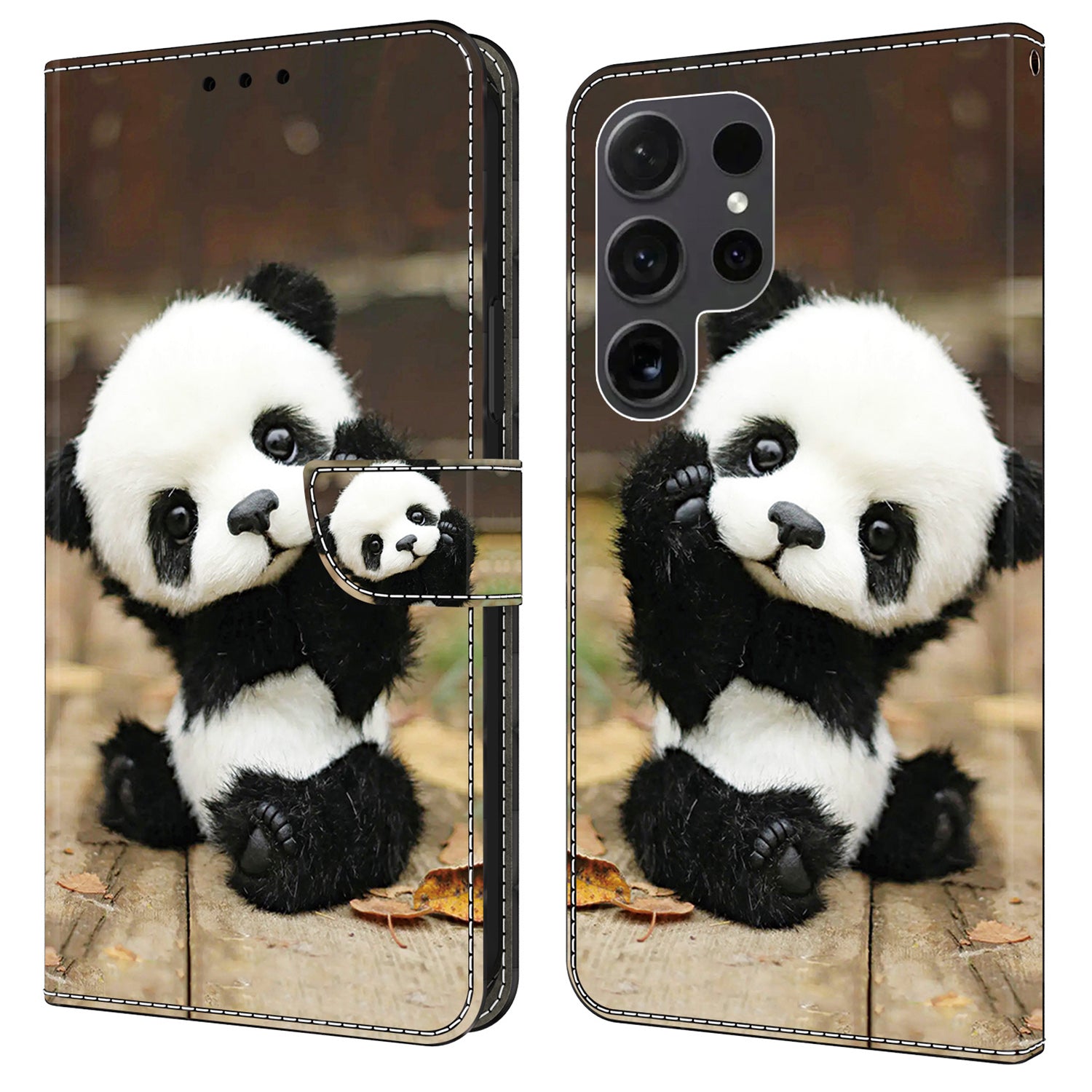 For Samsung Galaxy S24 Ultra Case Pattern PU Leather Full Protection Wallet Phone Cover