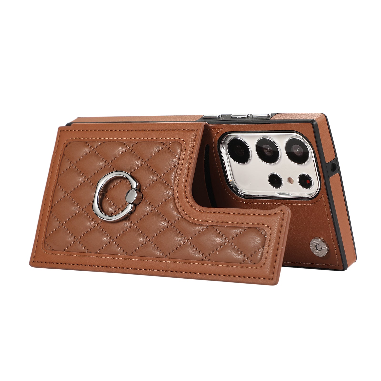 For Samsung Galaxy S24 Ultra Cell Phone Back Cover Pattern Printing Leather Stand