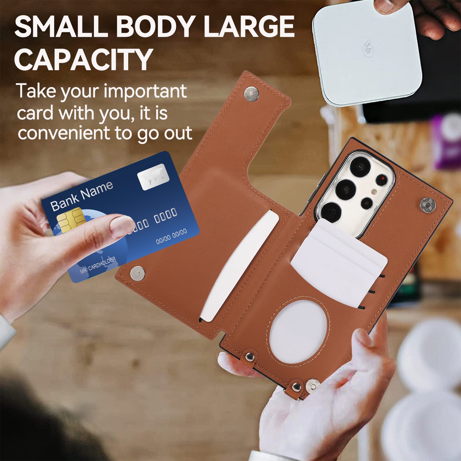 For Samsung Galaxy S24 Ultra Cell Phone Back Cover Pattern Printing Leather Stand
