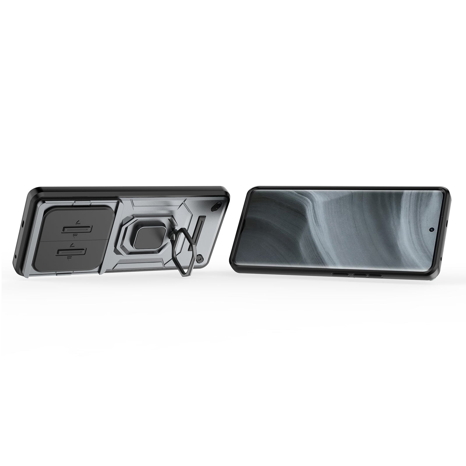 For Realme 12 Pro 5G / 12 Pro+ 5G Case PC+TPU Phone Shell with Slide Lens Cover