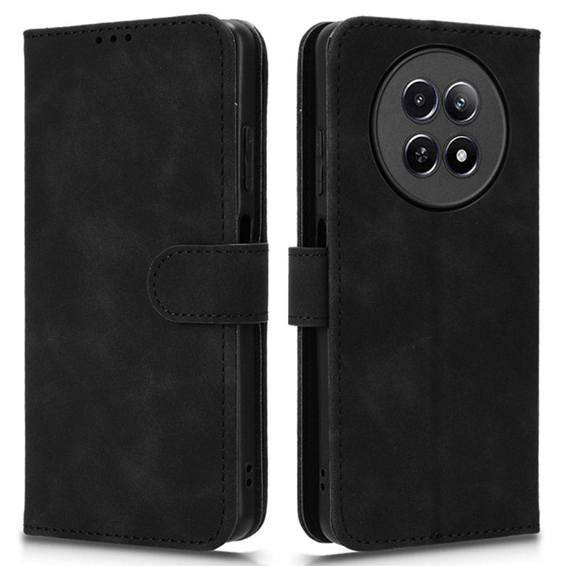 For Realme 12 Leather Wallet Case Skin-Touch Folding Stand Phone Cover