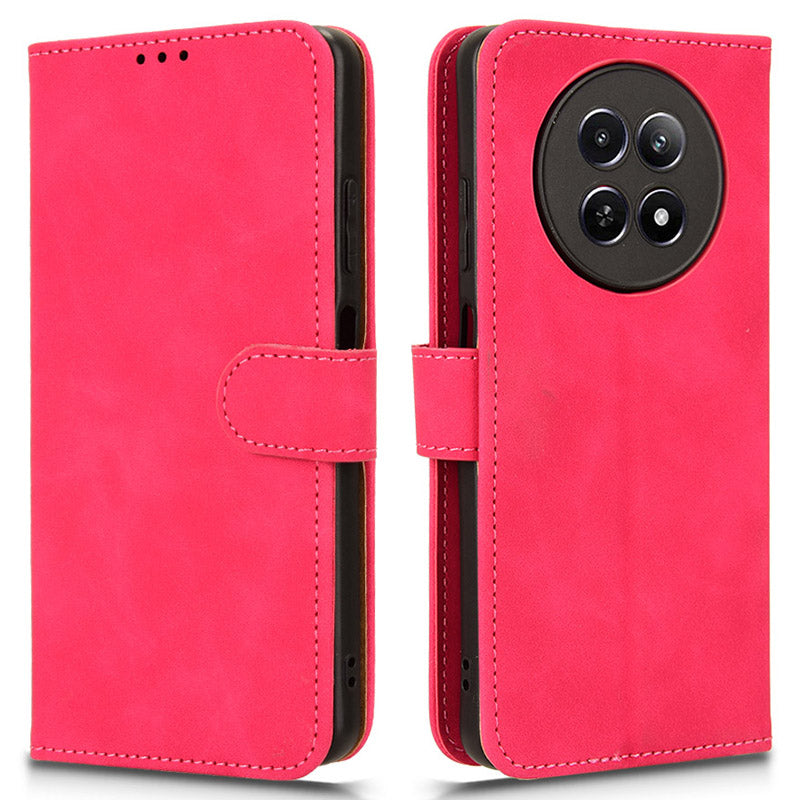 For Realme 12 Leather Wallet Case Skin-Touch Folding Stand Phone Cover
