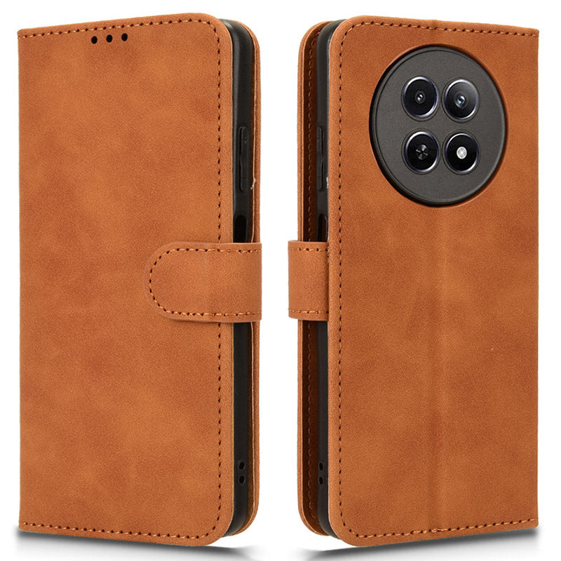 For Realme 12 Leather Wallet Case Skin-Touch Folding Stand Phone Cover