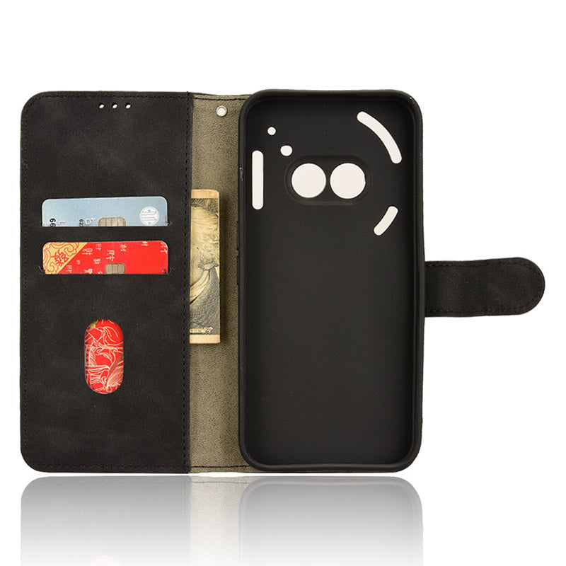For Nothing Phone (2a) Wallet Case Skin-Touch Folding Stand Leather Phone Cover