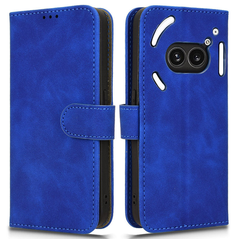 For Nothing Phone (2a) Wallet Case Skin-Touch Folding Stand Leather Phone Cover