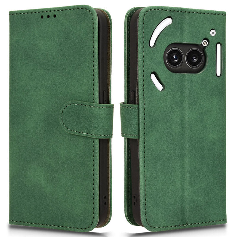 For Nothing Phone (2a) Wallet Case Skin-Touch Folding Stand Leather Phone Cover