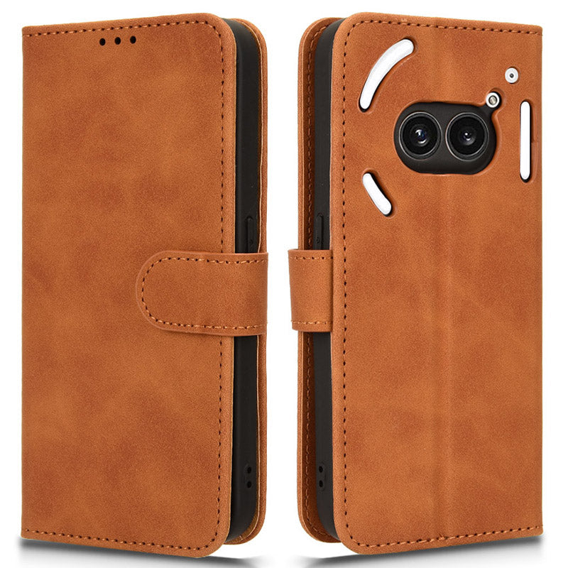 For Nothing Phone (2a) Wallet Case Skin-Touch Folding Stand Leather Phone Cover