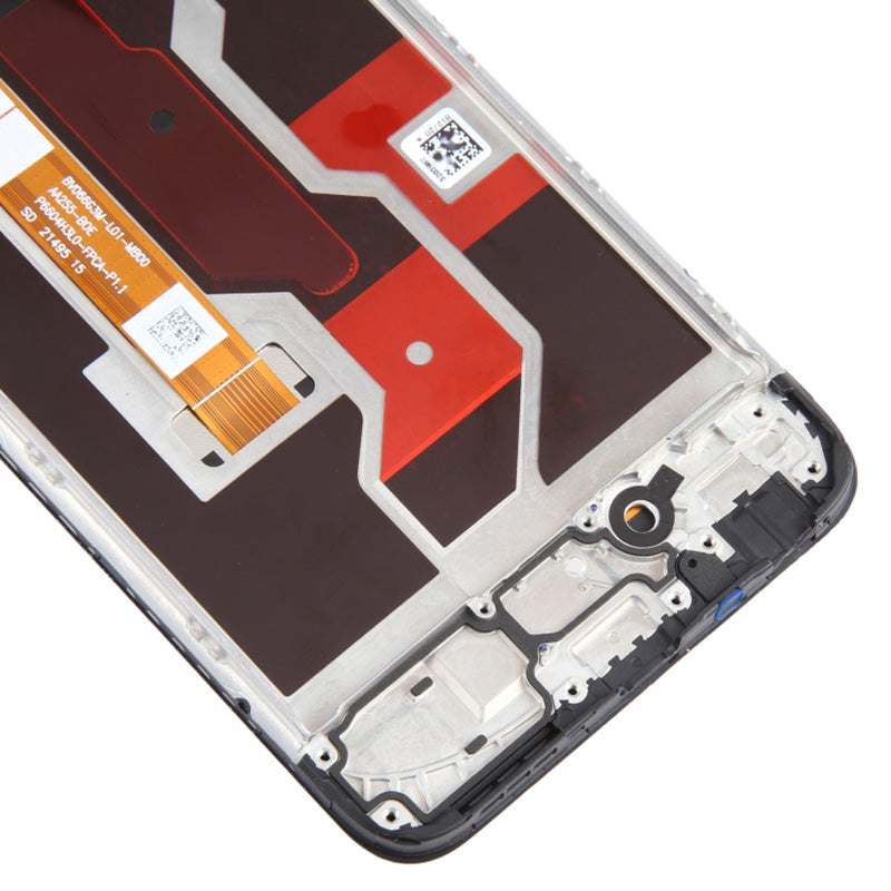 For Oppo A36 / A76 Grade C LCD Screen and Digitizer Assembly + Frame Replacement Part (without Logo)