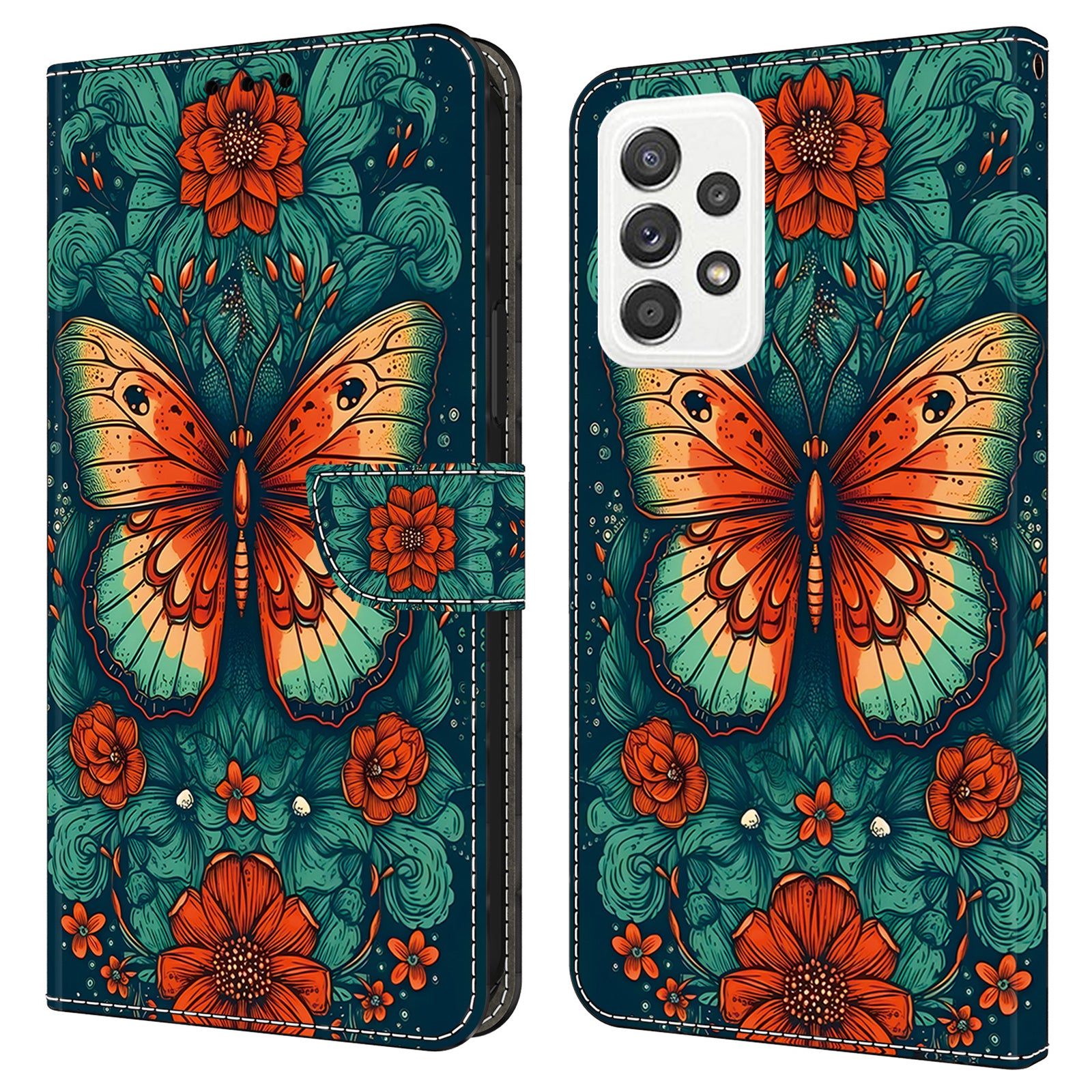 For Samsung Galaxy A23 5G (Global Version) / A23 4G Case Pattern Printing Leather Wallet Phone Cover