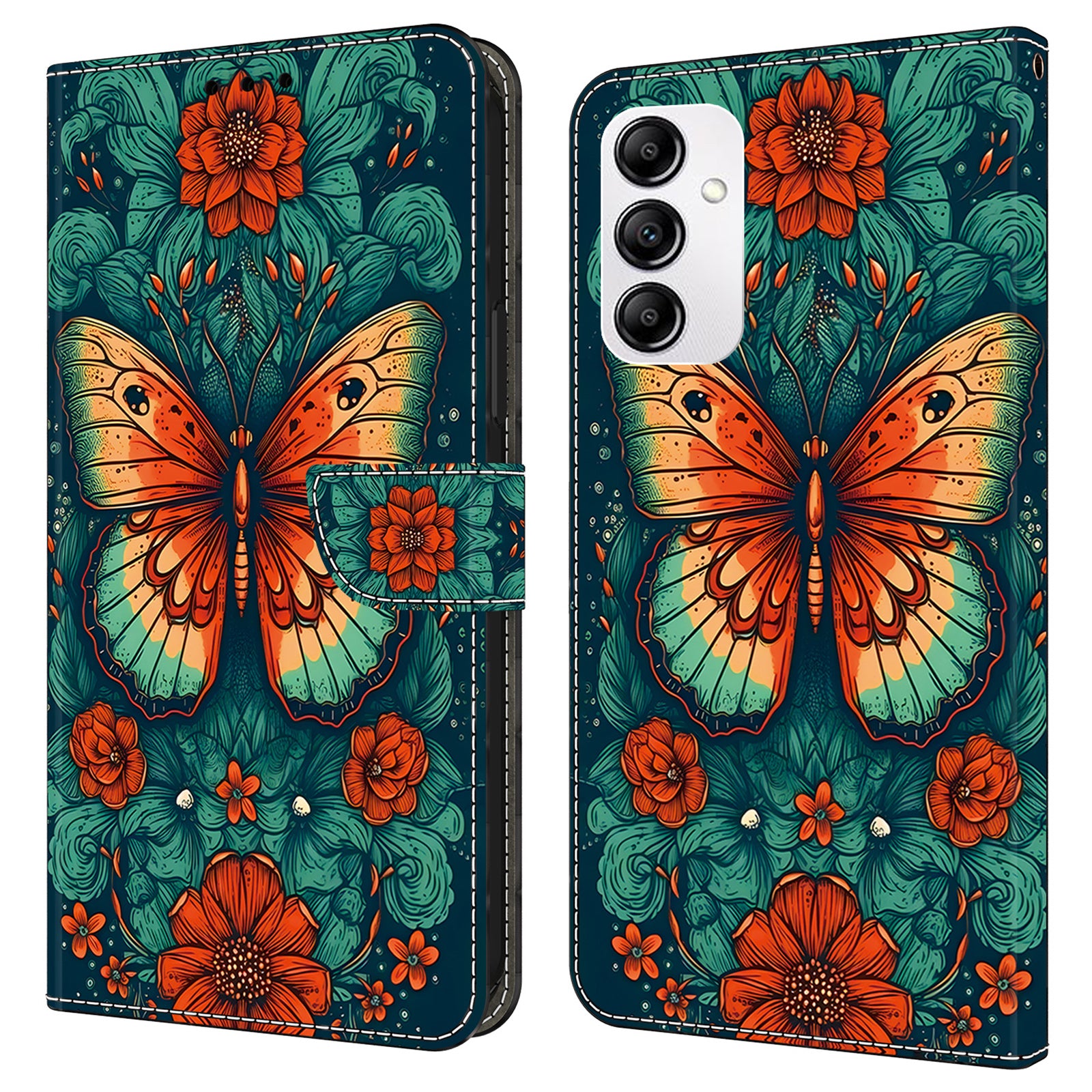 For Samsung Galaxy A14 5G / A14 4G Magnetic Case PU Leather Card Holder Phone Cover