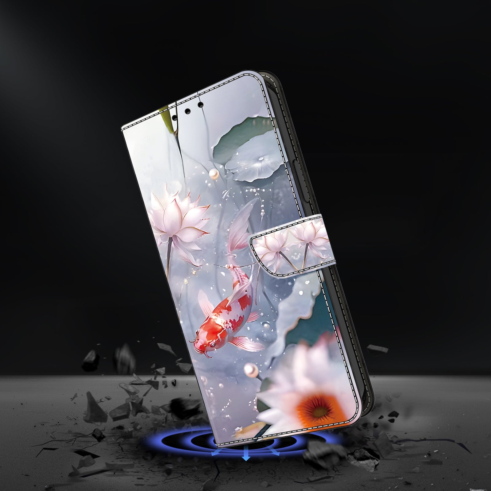 For Samsung Galaxy A34 5G Leather Case Magnetic Pattern Printed Closure Folio Phone Cover