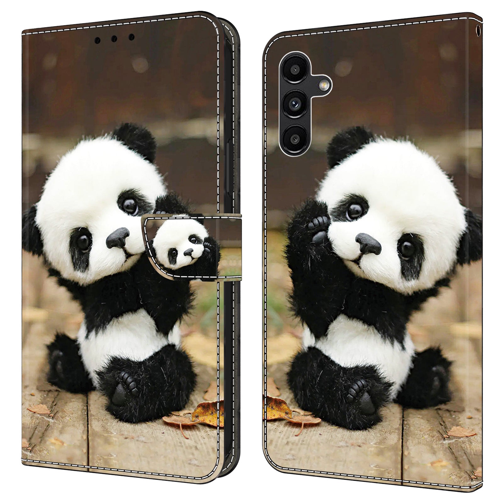 For Samsung Galaxy A34 5G Leather Case Magnetic Pattern Printed Closure Folio Phone Cover