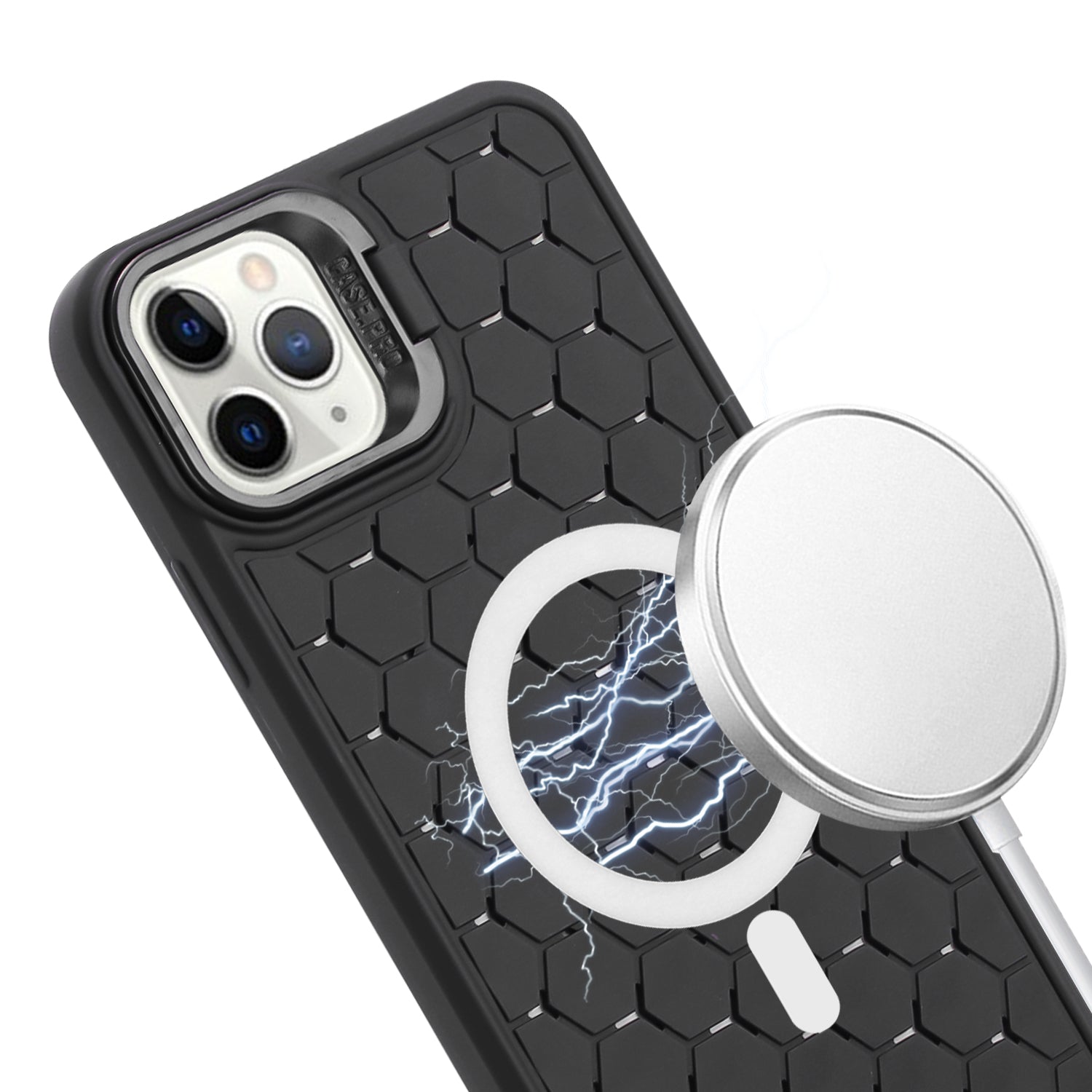 For iPhone 11 Pro Kickstand Case Heat Dissipation TPU Phone Cover Compatible with MagSafe