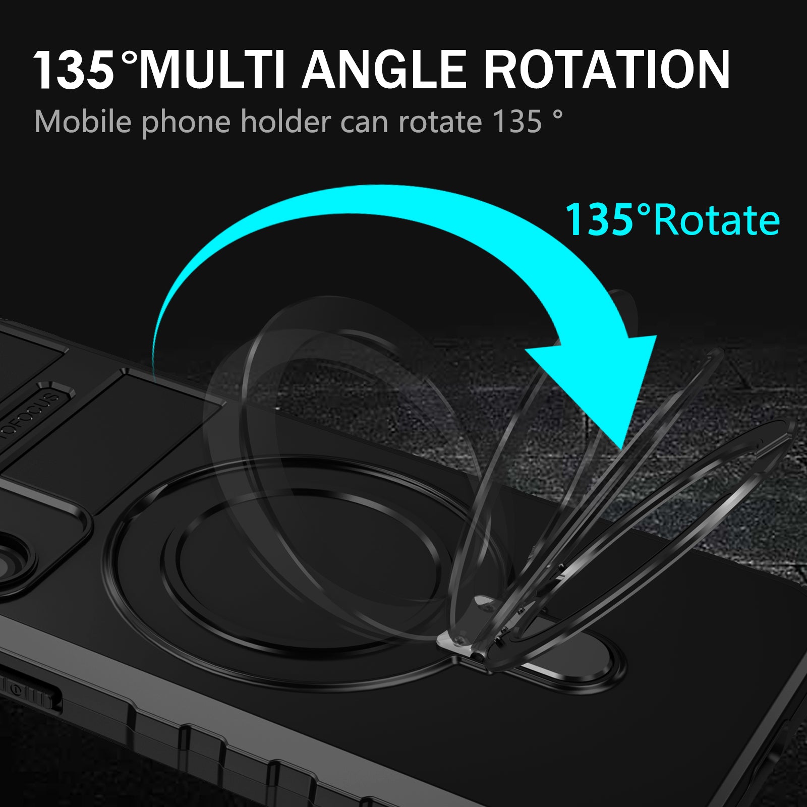 For Samsung Galaxy S24+ Case PC+TPU Kickstand Phone Cover Compatible with MagSafe