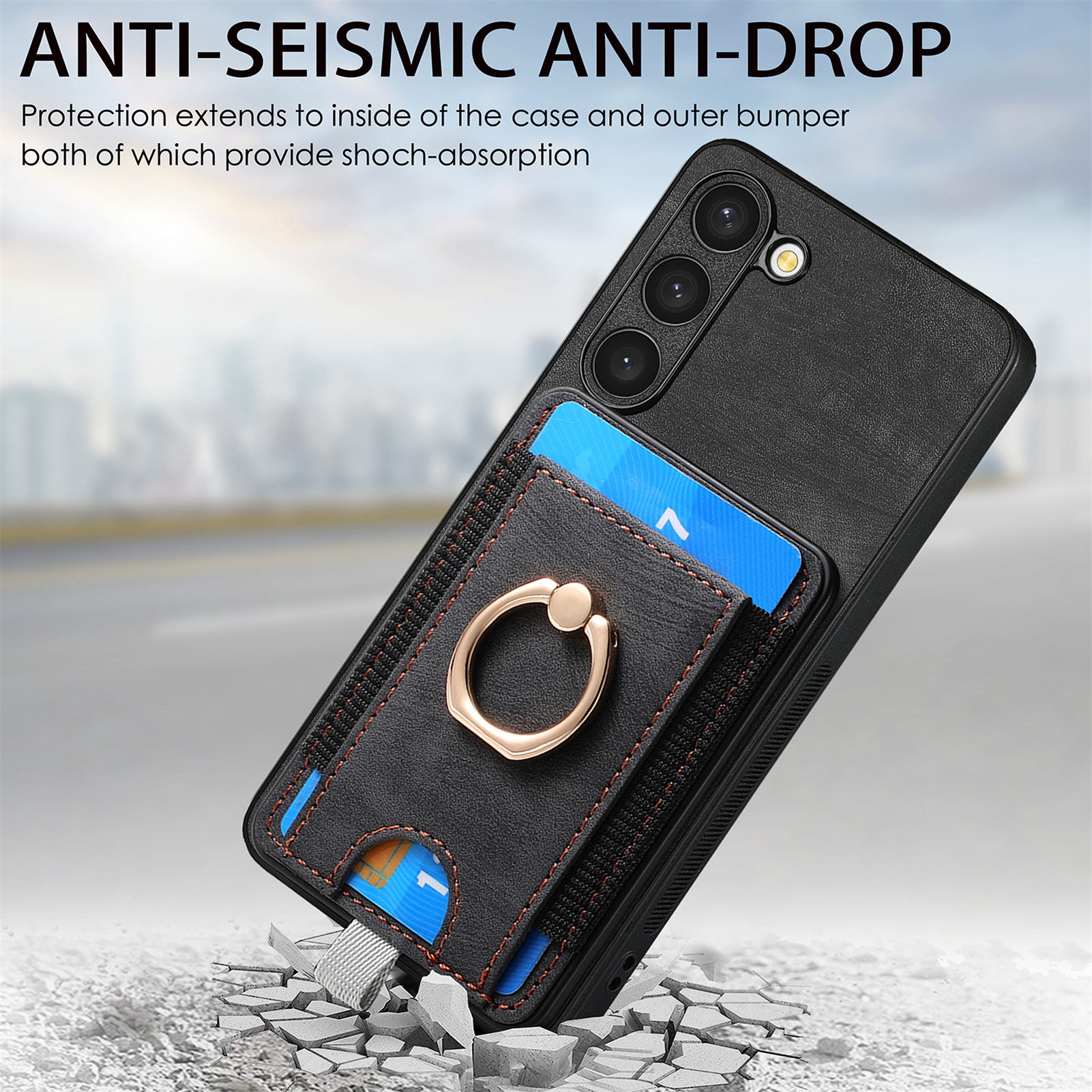 D7 For Samsung Galaxy S23 Case Detachable 2-in-1 Card Holder Leather Back Cover