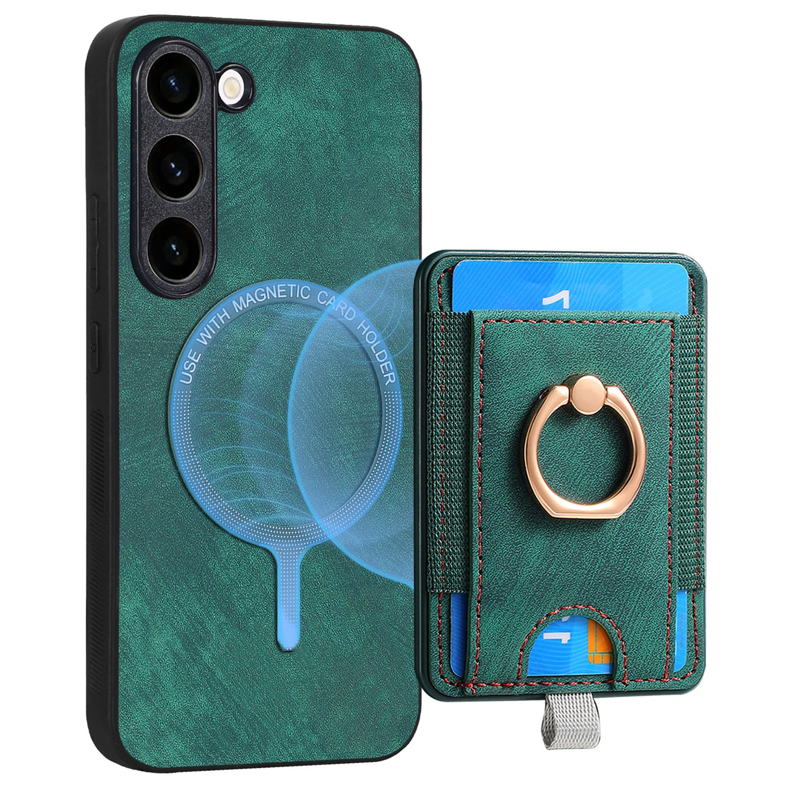 D7 For Samsung Galaxy S23 Case Detachable 2-in-1 Card Holder Leather Back Cover