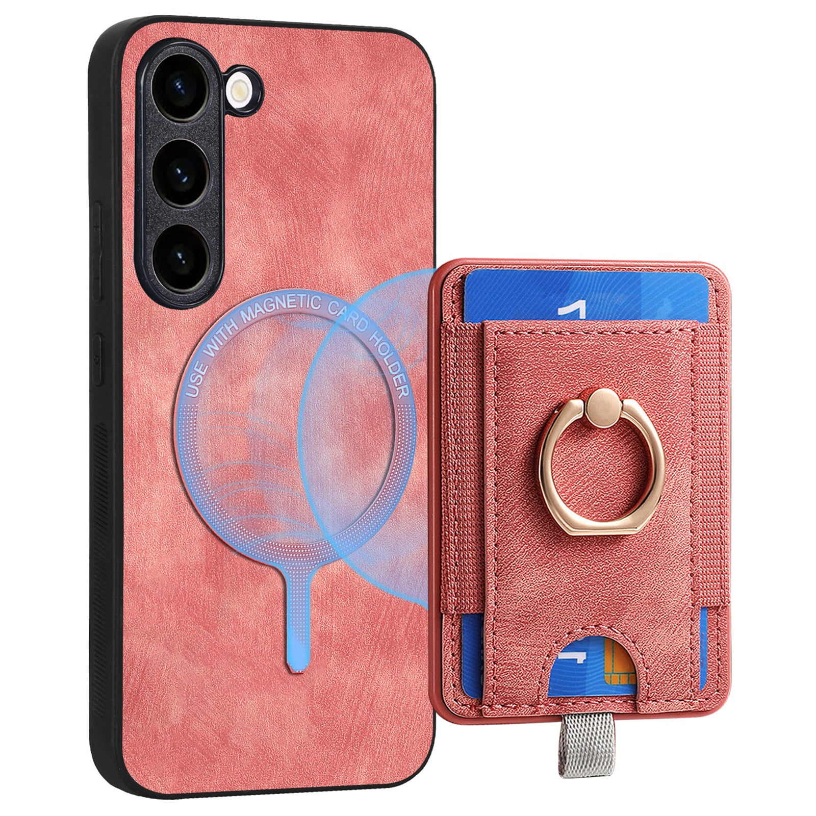 D7 For Samsung Galaxy S23 Case Detachable 2-in-1 Card Holder Leather Back Cover