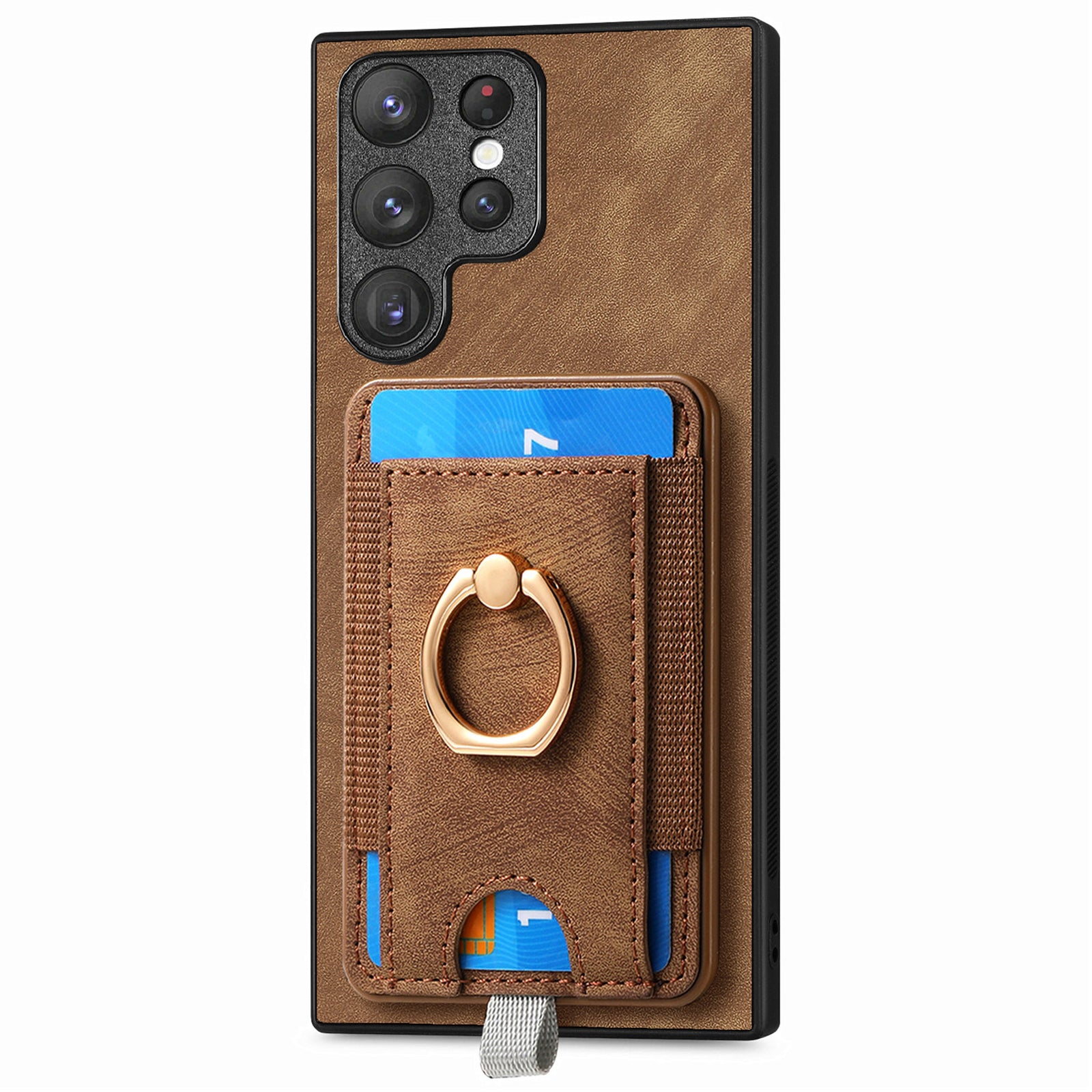 D7 For Samsung Galaxy S23 Ultra Case Magnetic Detachable 2-in-1 Card Holder Retro Phone Cover