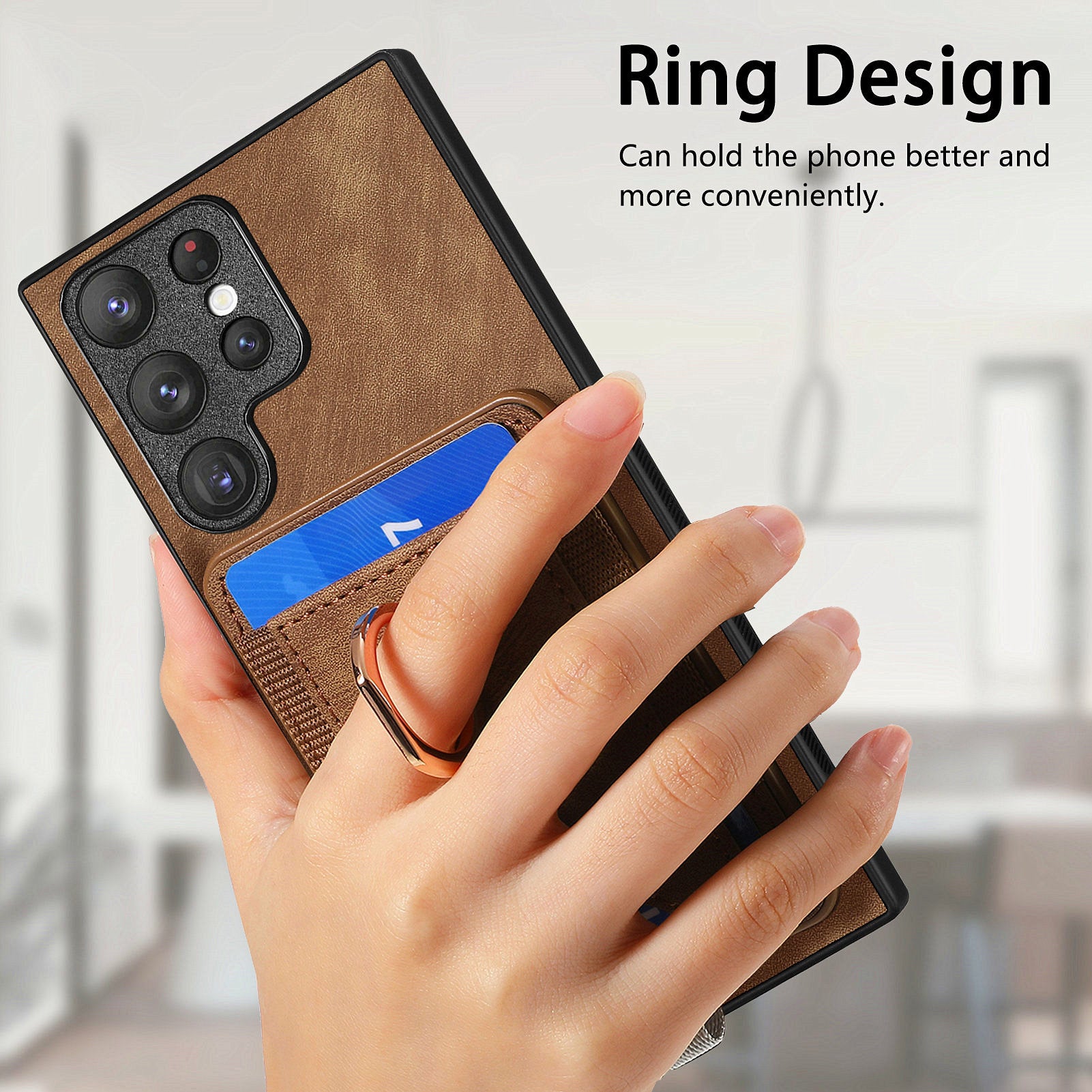 D7 For Samsung Galaxy S23 Ultra Case Magnetic Detachable 2-in-1 Card Holder Retro Phone Cover