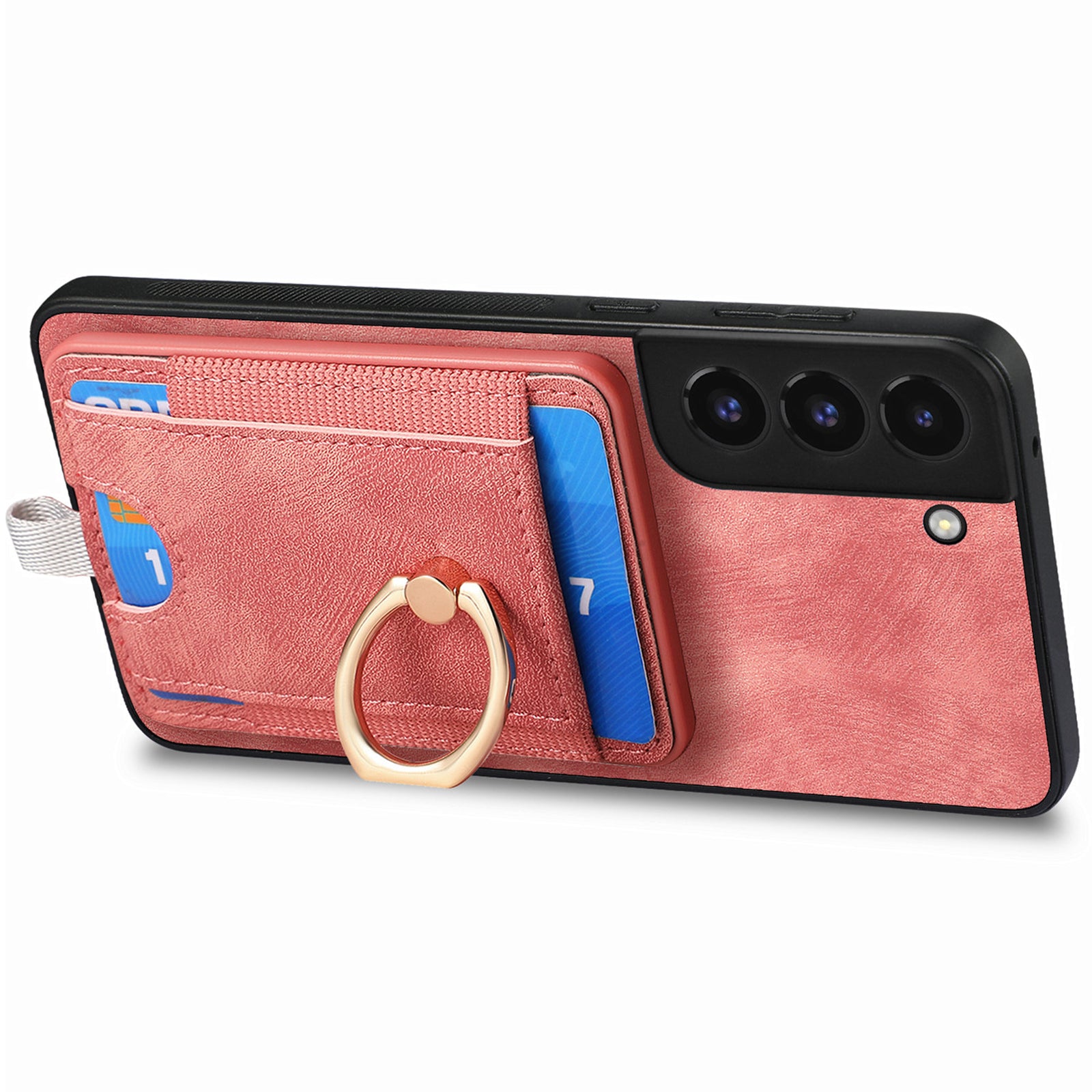 D7 For Samsung Galaxy S22+ 5G Case Detachable 2-in-1 Card Holder Kickstand Phone Cover
