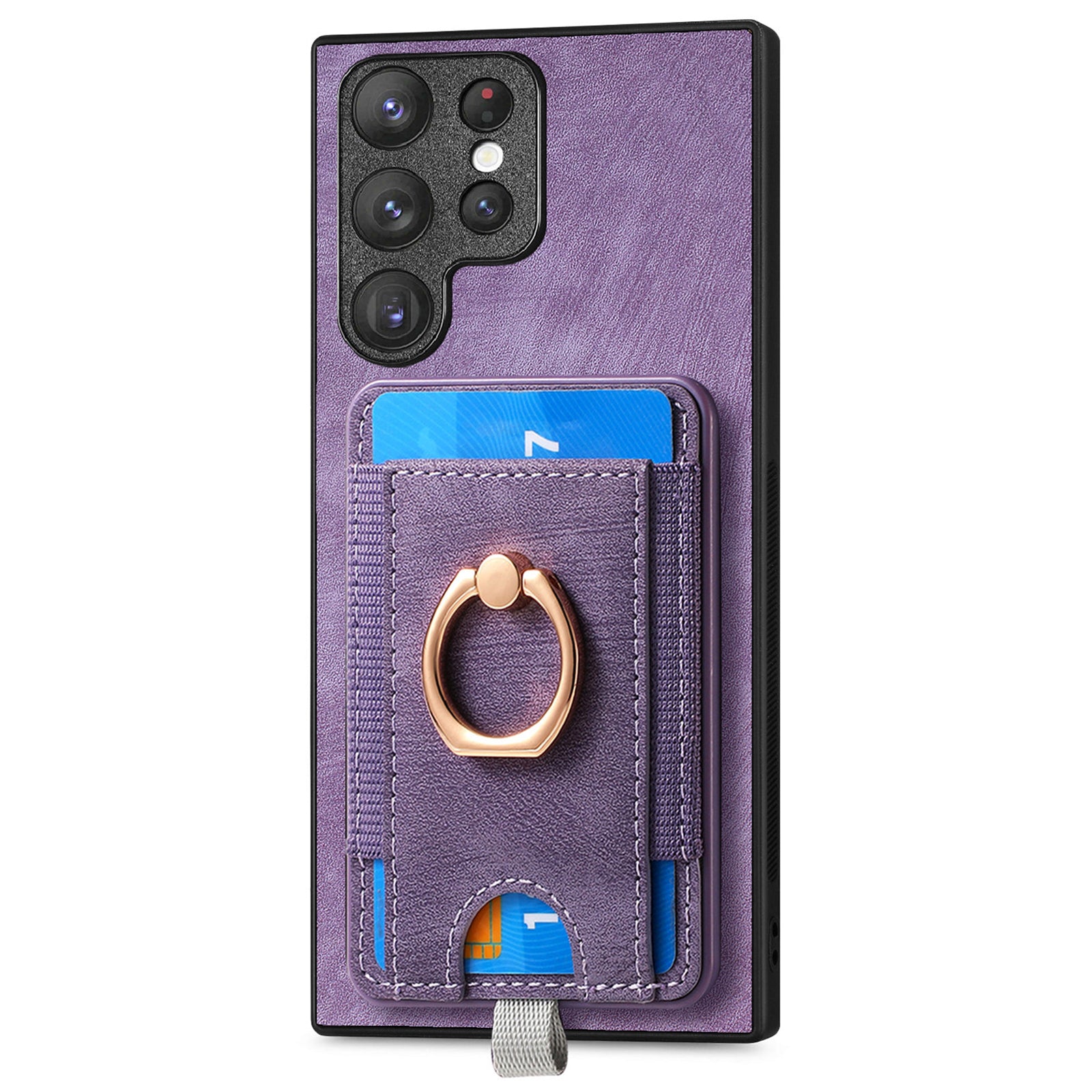 D7 For Samsung Galaxy S22 Ultra 5G Kickstand Case Detachable Magnetic Phone Cover with Card Slot