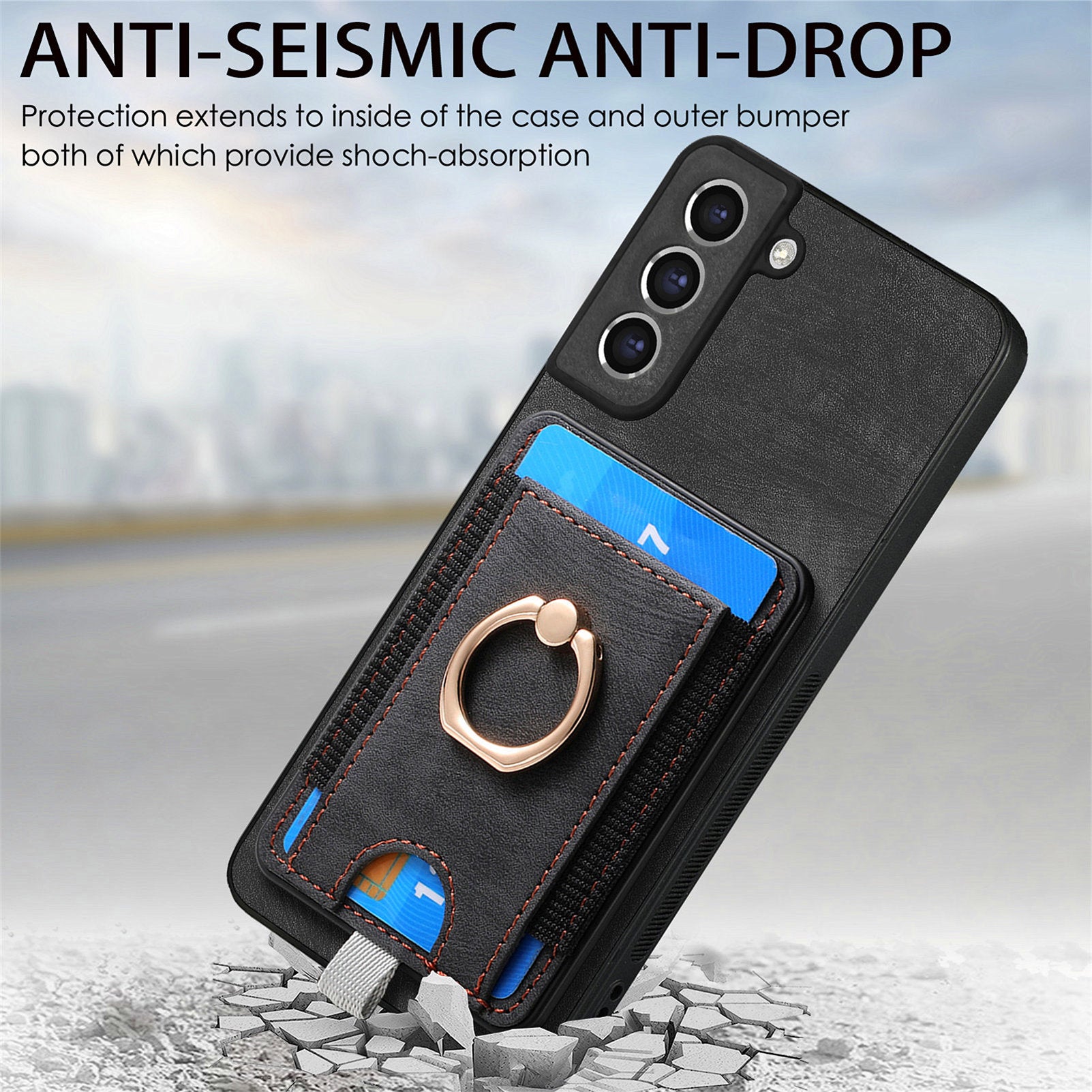 D7 For Samsung Galaxy S21 FE 5G Case Retro Leather+TPU Phone Cover with Detachable Card Holder